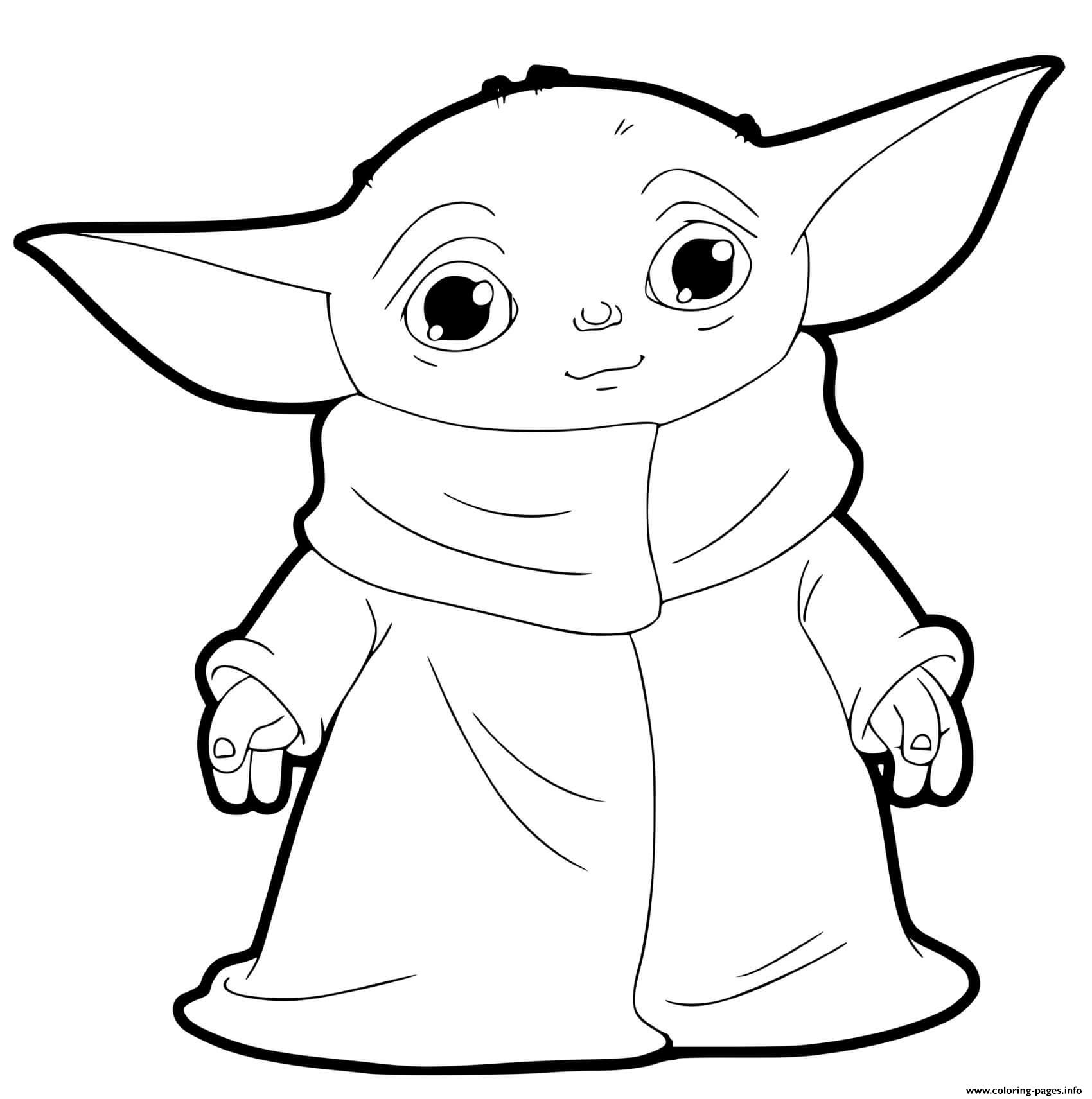Baby Yoda Grogu coloring