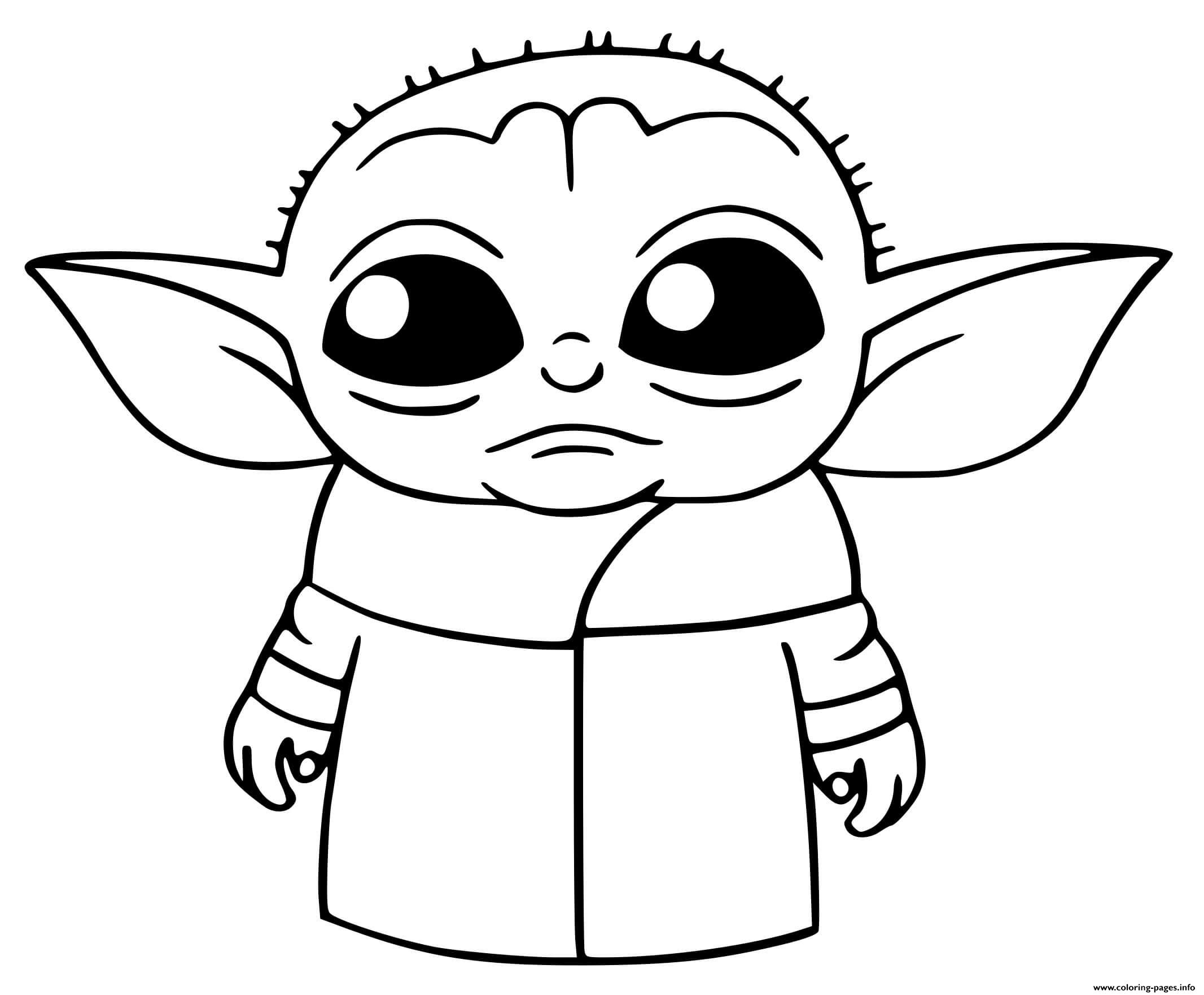 Baby Yoda Star Wars coloring