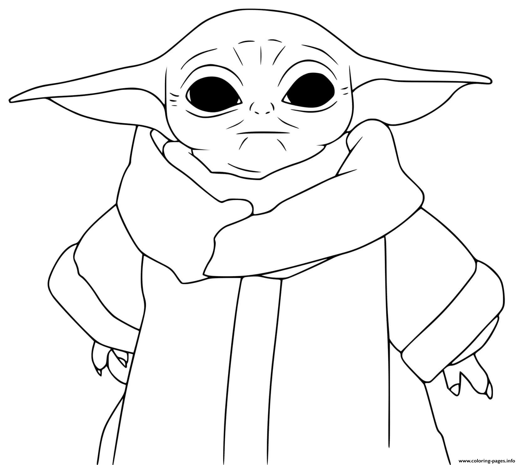 Bebe Yoda Kids 50 Years Old coloring pages