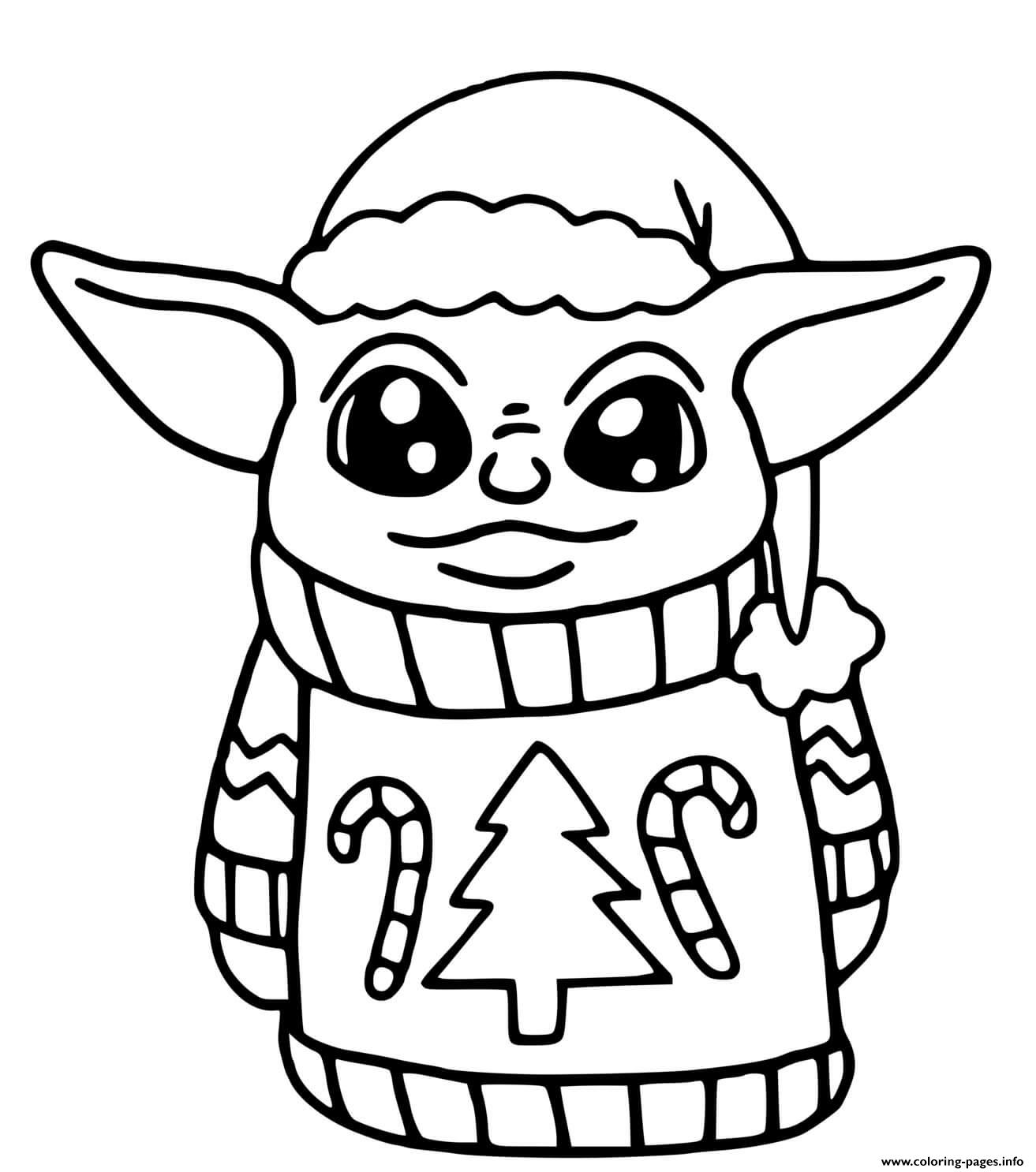 Christmas Baby Yoda Coloring Page 100 Baby Yoda Coloring Pictures 