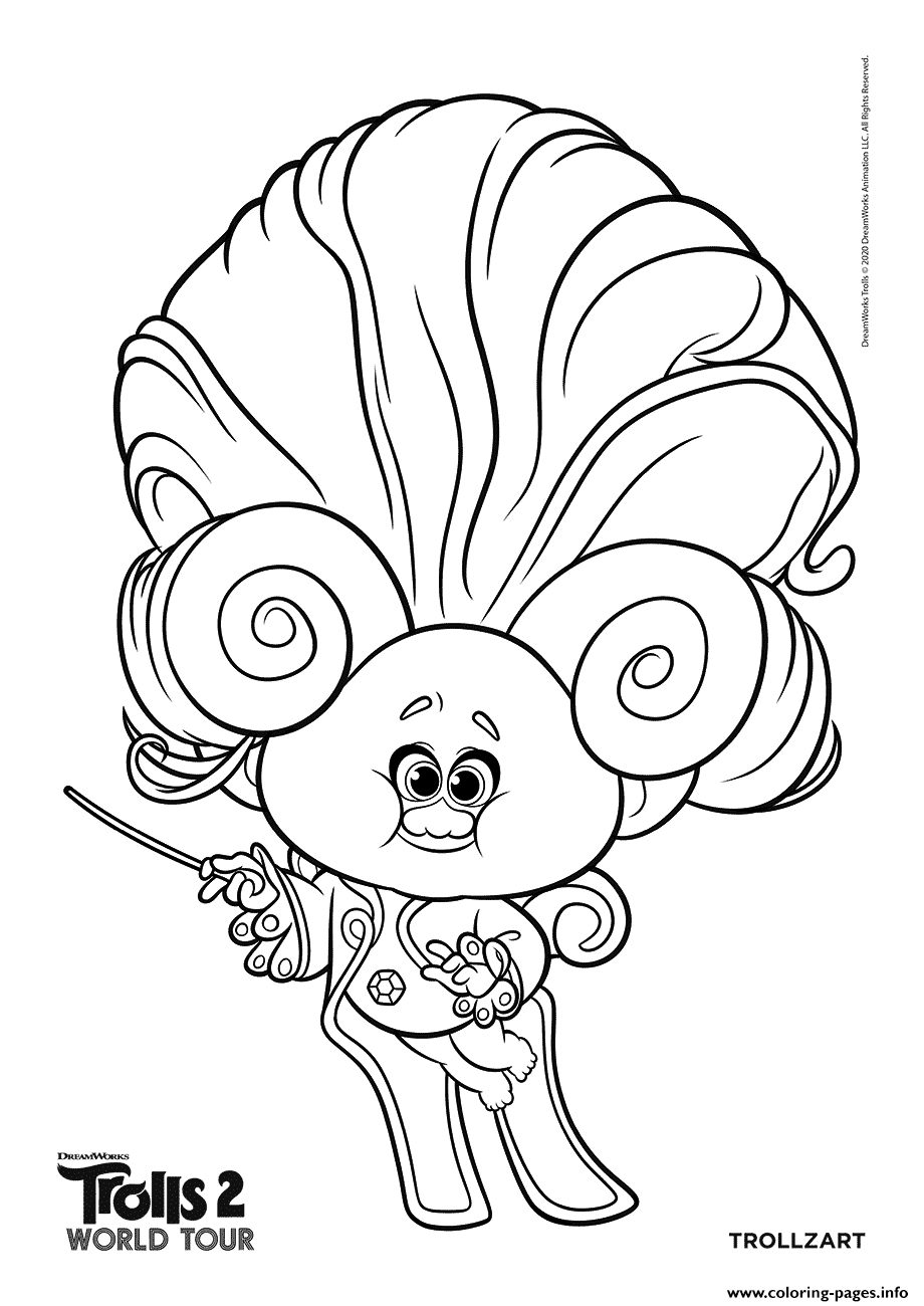 King Gristle Trolls Coloring Page