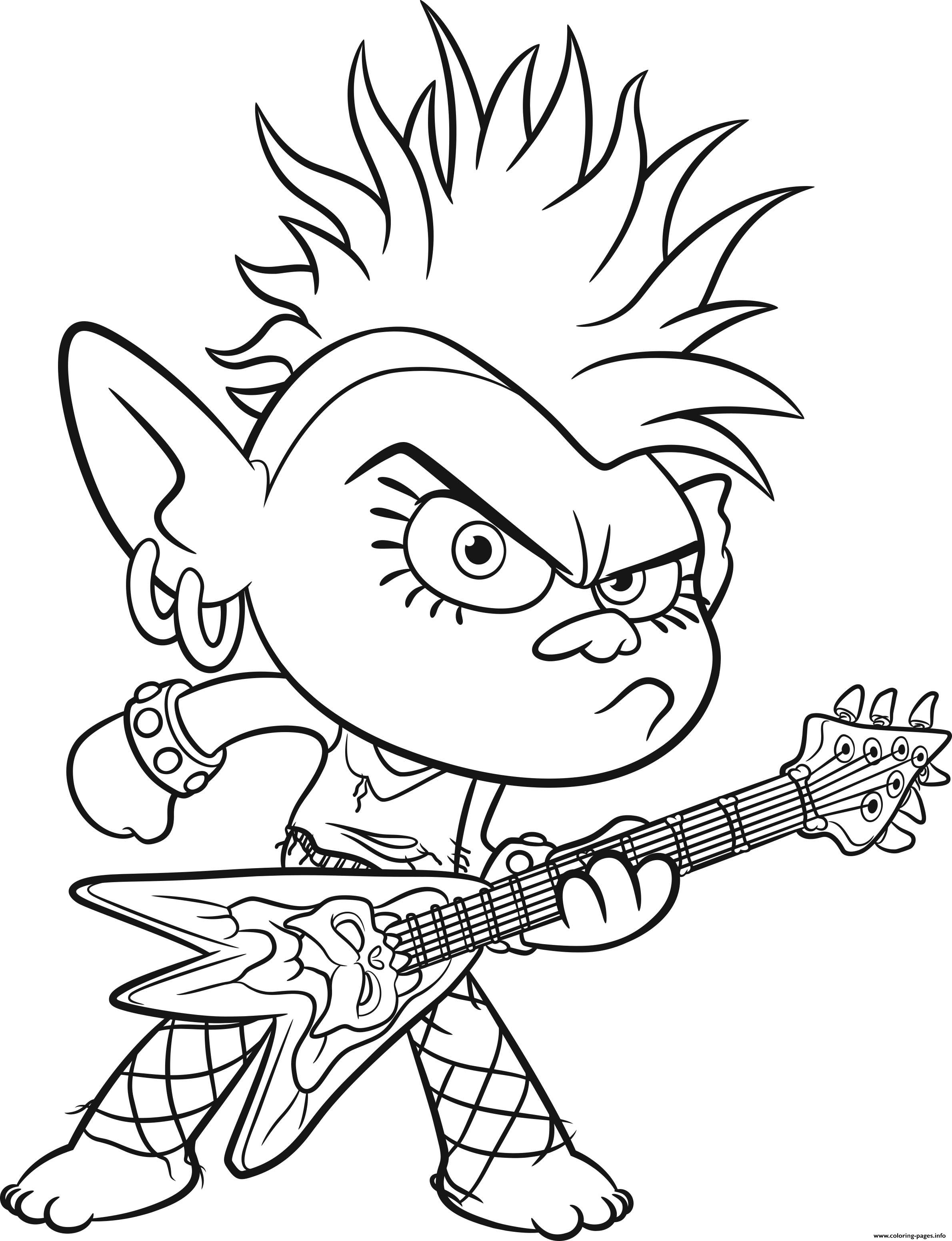 Trolls Printable Coloring Pages