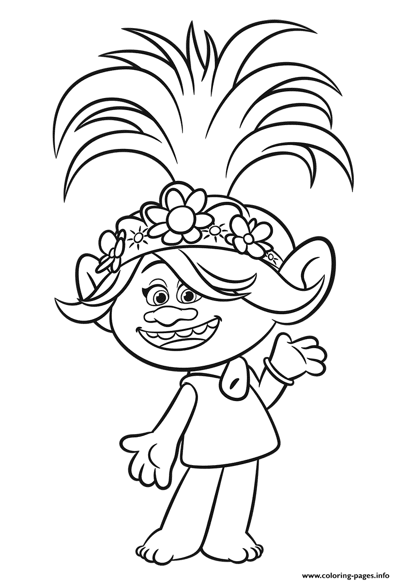 Queen Poppy Coloring Pages Coloring Pages Printable