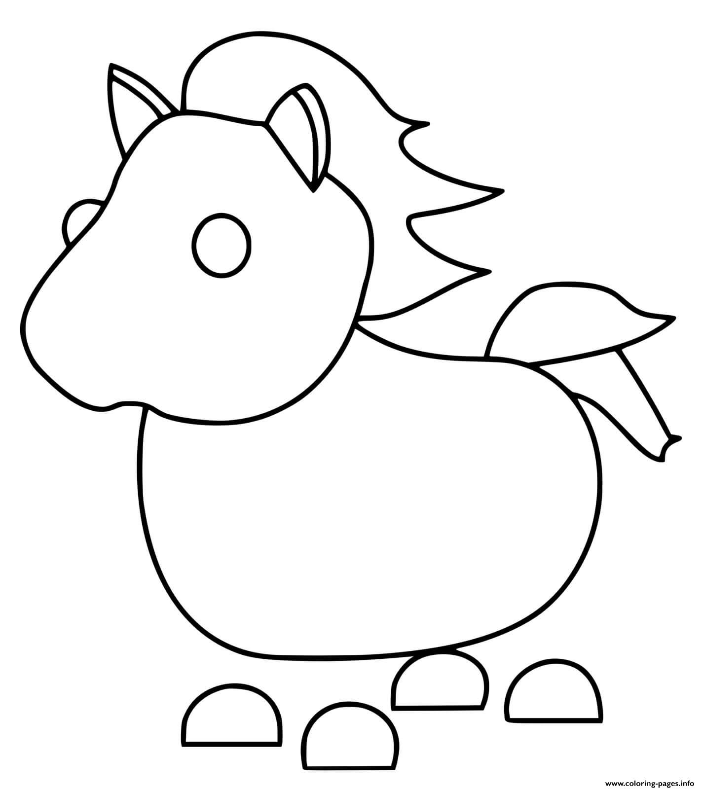 Roblox Adopt Me Horse Coloring page Printable