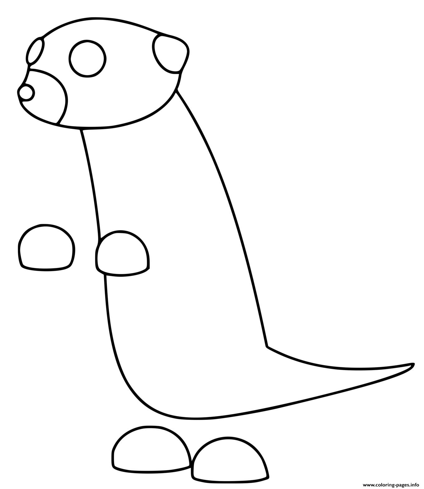 Roblox Adopt Me Meerkat Coloring Pages Printable - scooby doo roblox flamingo
