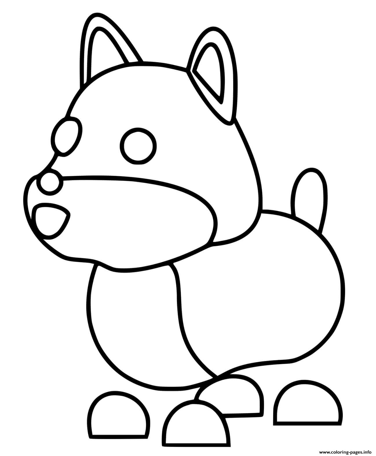 Roblox Adopt Me Shiba Inu Coloring Pages Printable - shiva inu in roblox adopt me