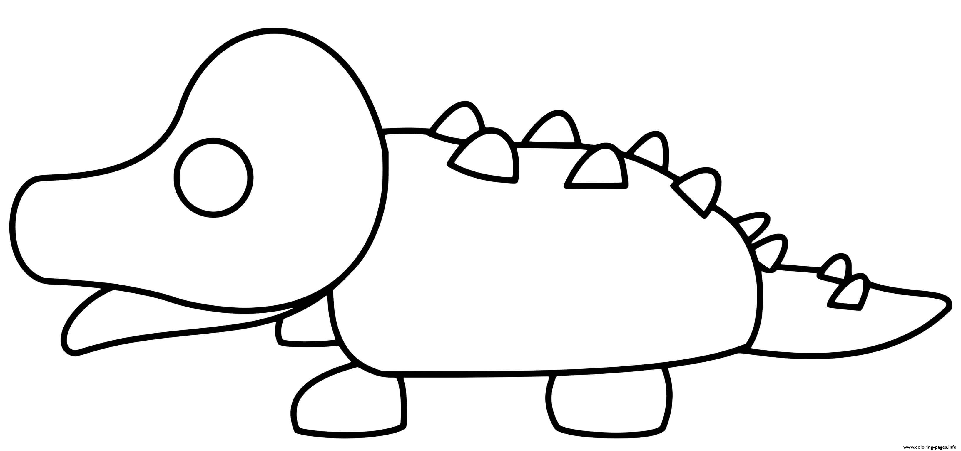 What is the title of this picture ? Roblox Adopt Me Crocodile Coloring Pages Printable