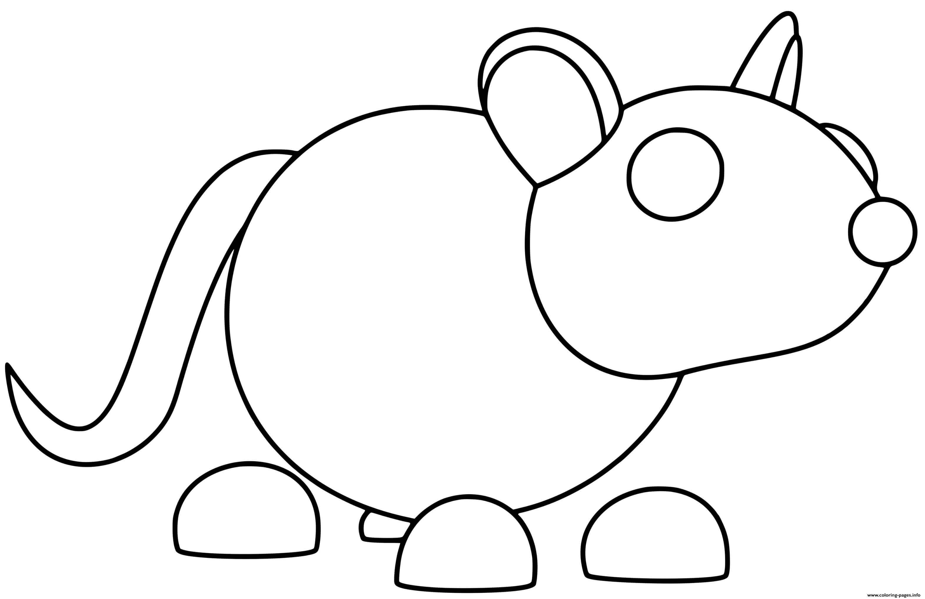 Roblox Adopt Me Golden Rat Coloring Pages Printable - roblox adopt me coloring pages for kids
