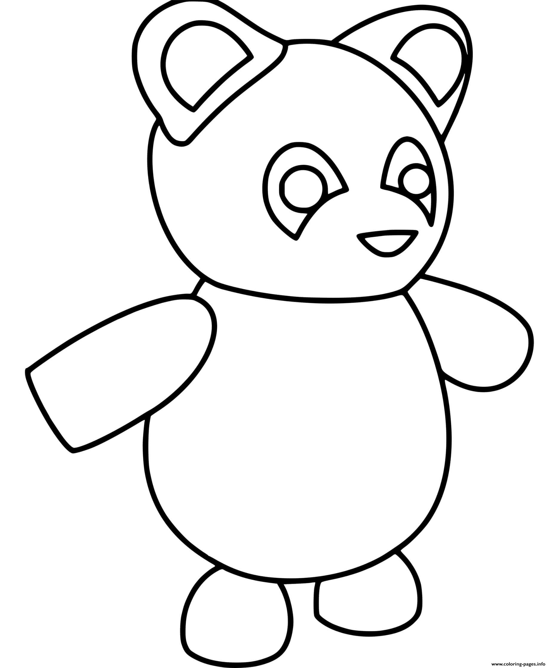 Roblox Adopt Me Panda Coloring Pages Printable - beautiful cute roblox girl coloring pages