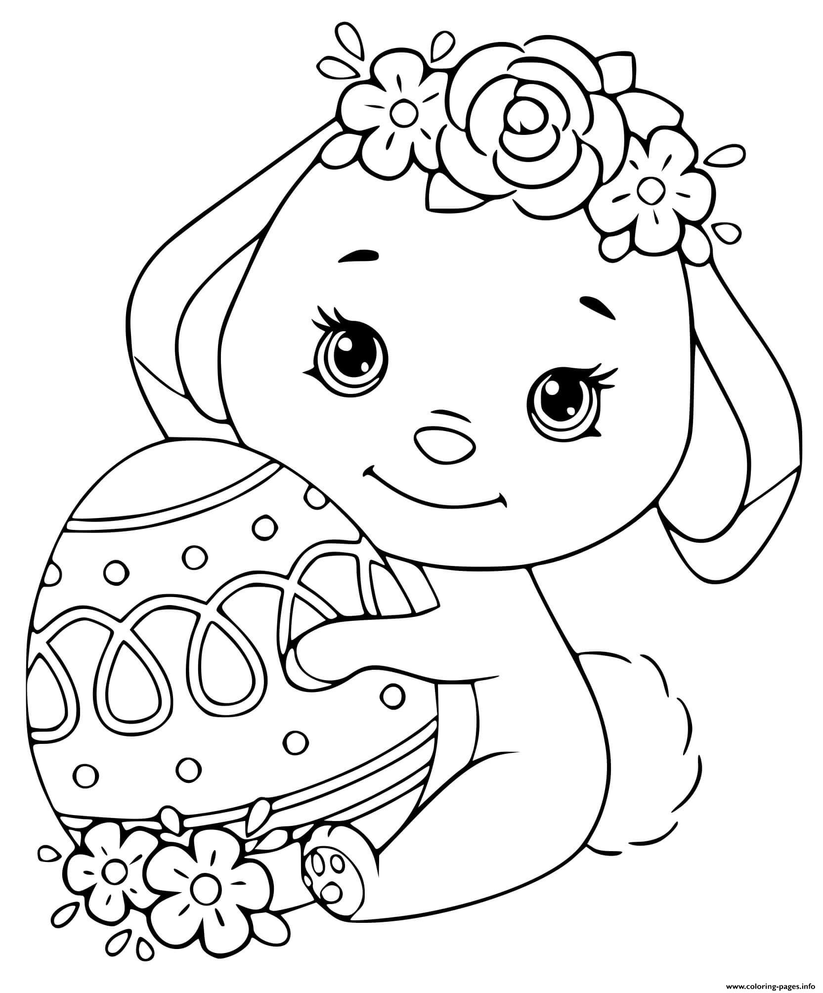 bunny spring coloring pages