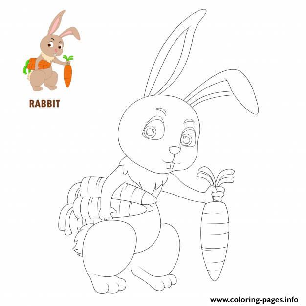 Easter Rabbit Cartoon coloring