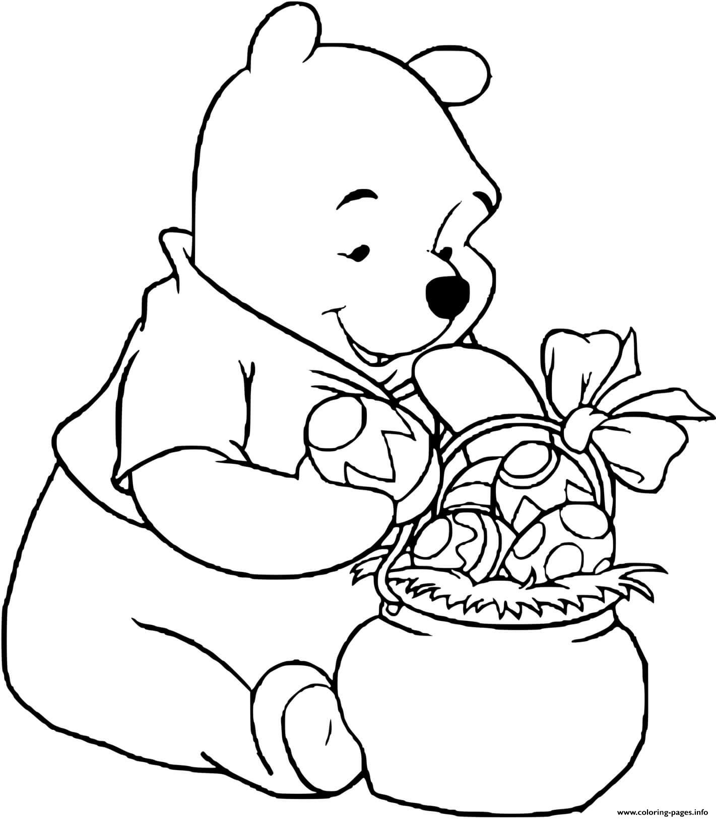 Disney Easter Winnie coloring