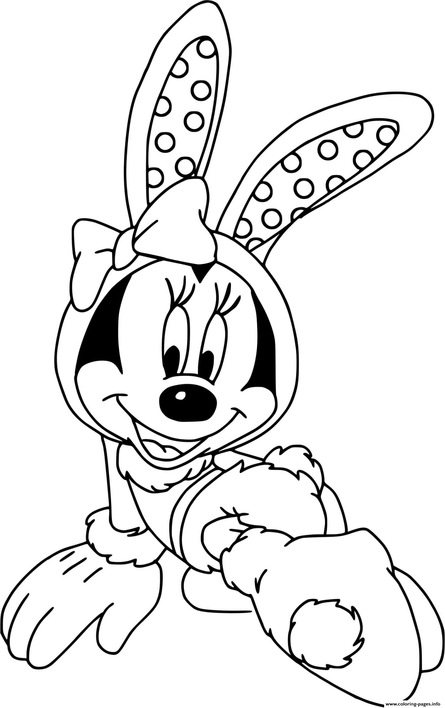 Minnie Mouse Easter coloring