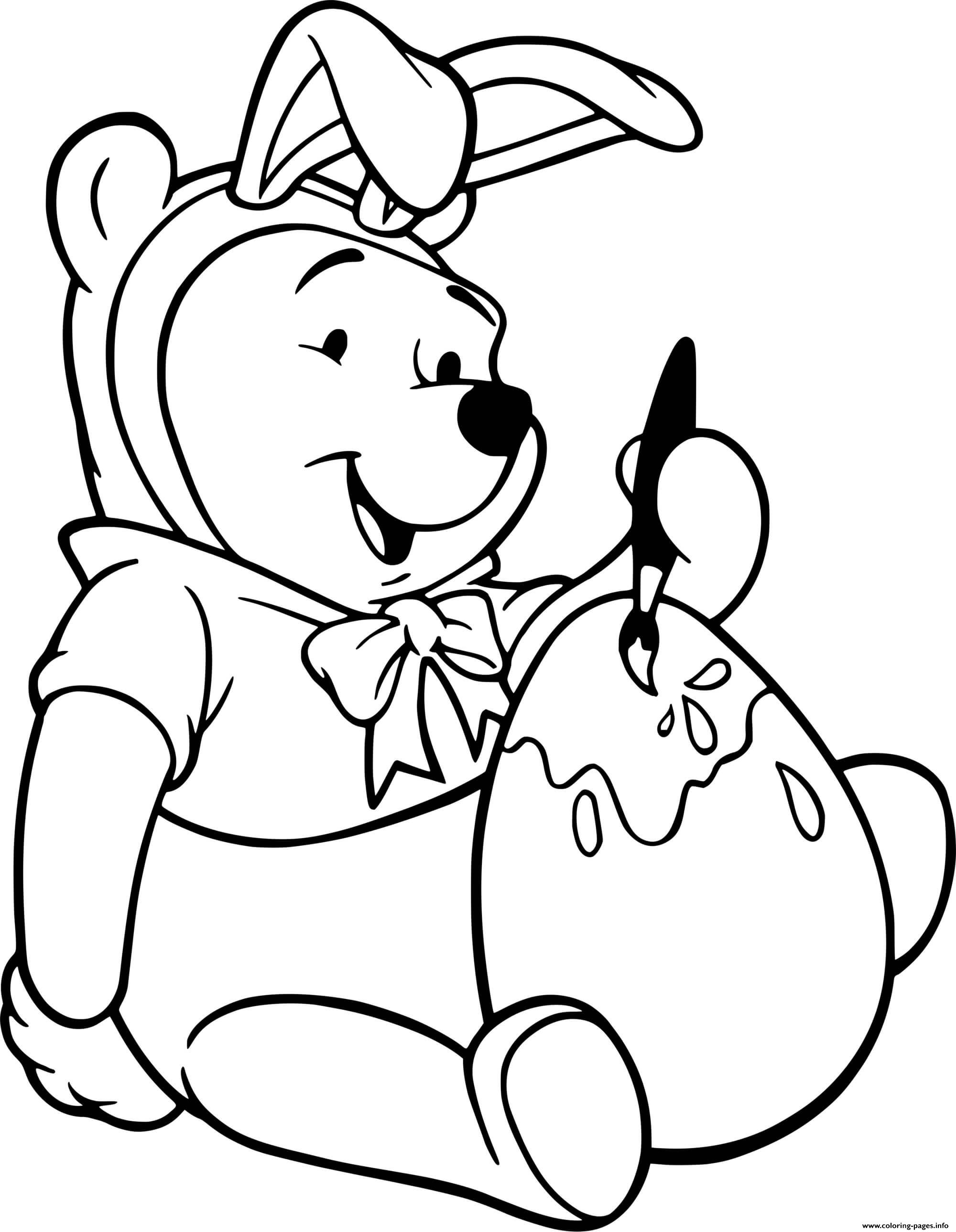 Winnie The Pooh Painting Easter Egg coloring