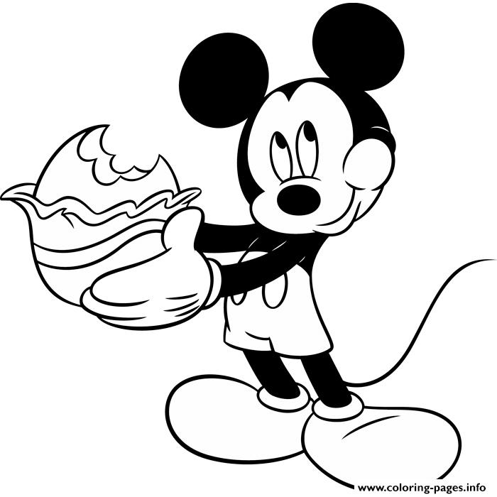 Mickey Mouse Loves Easter Chocolat coloring