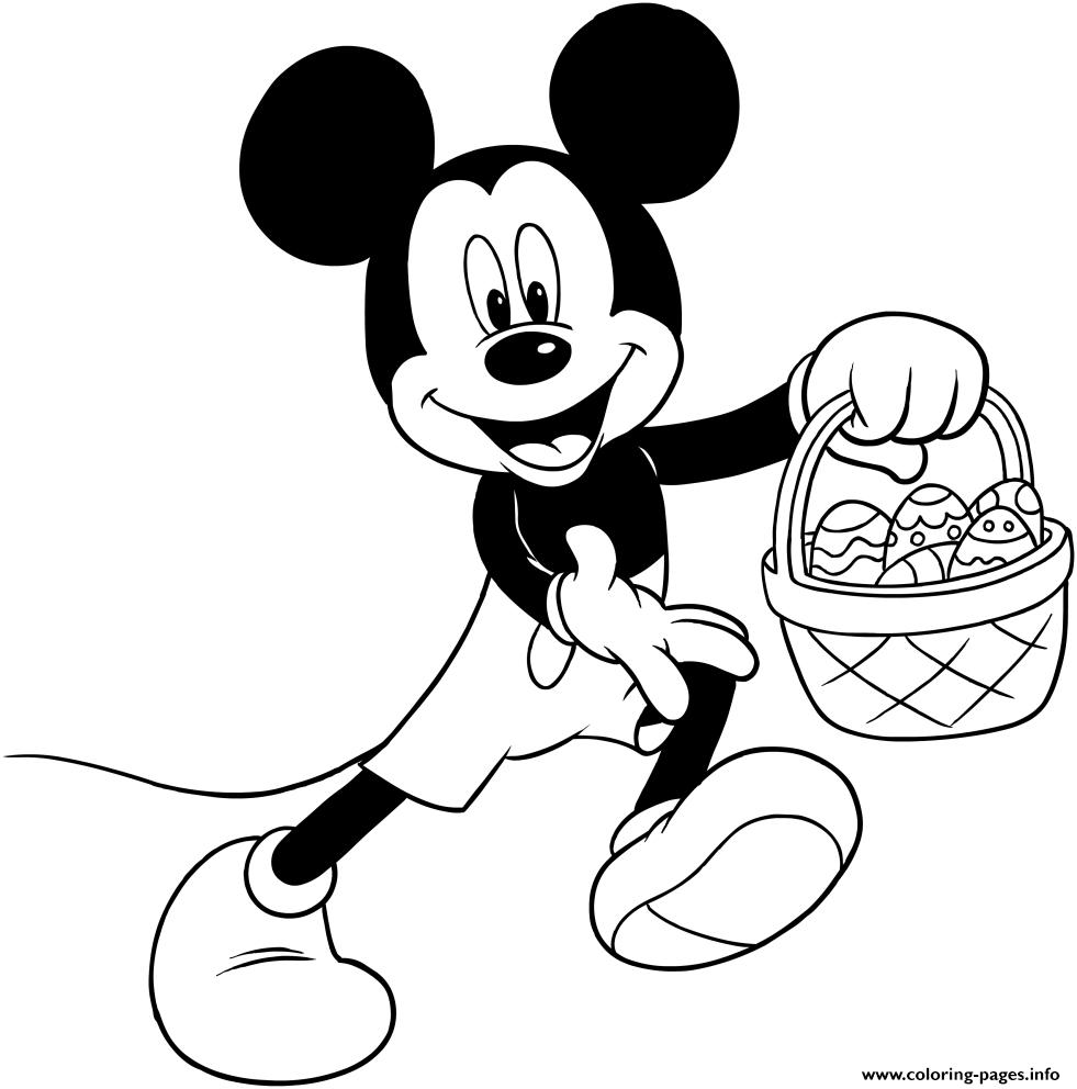 Mickey Disney Easter Eggs Basket coloring