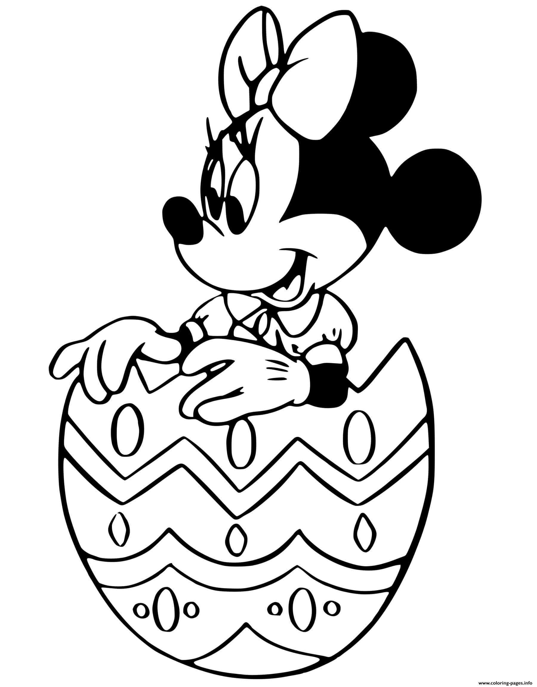 Minnie Mouse Easter Egg coloring