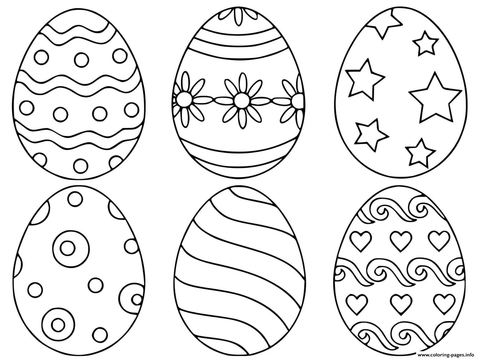 Great Easter Eggs To Color coloring