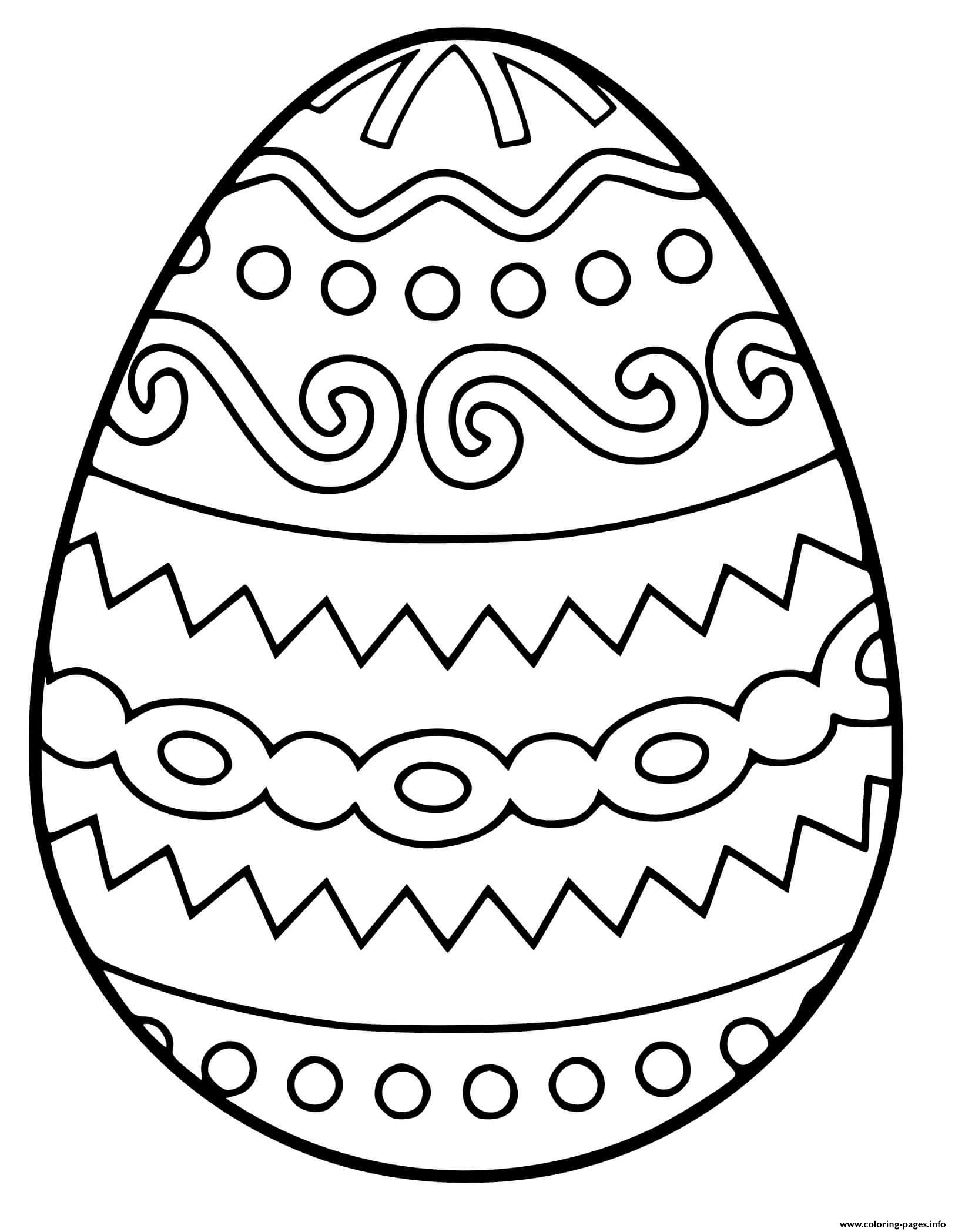 Simple Egg Easter coloring