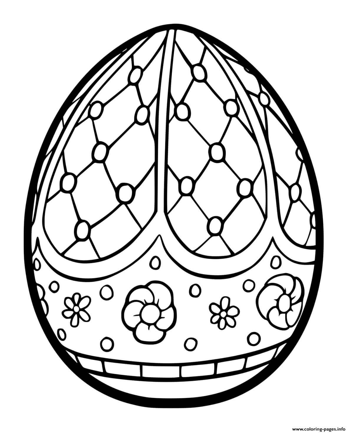 Egg Flowers Zentangle Adult Easter coloring