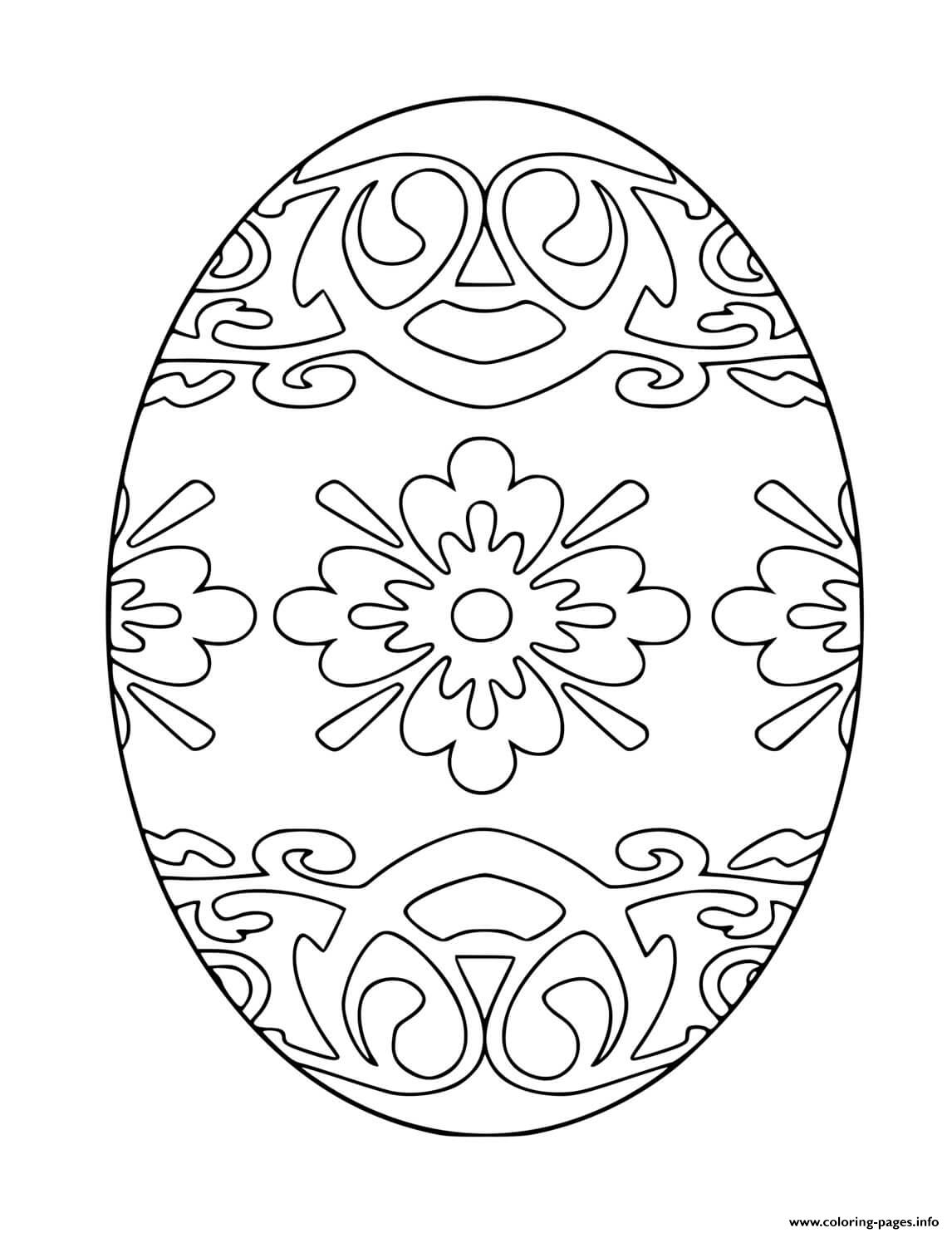 Easter Egg Zentangle Design coloring