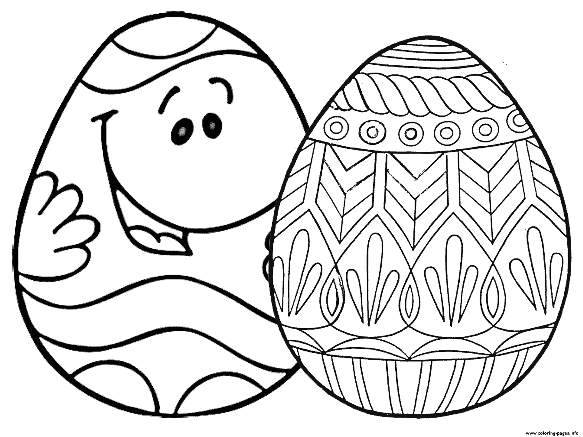 Easter Egg Smile coloring