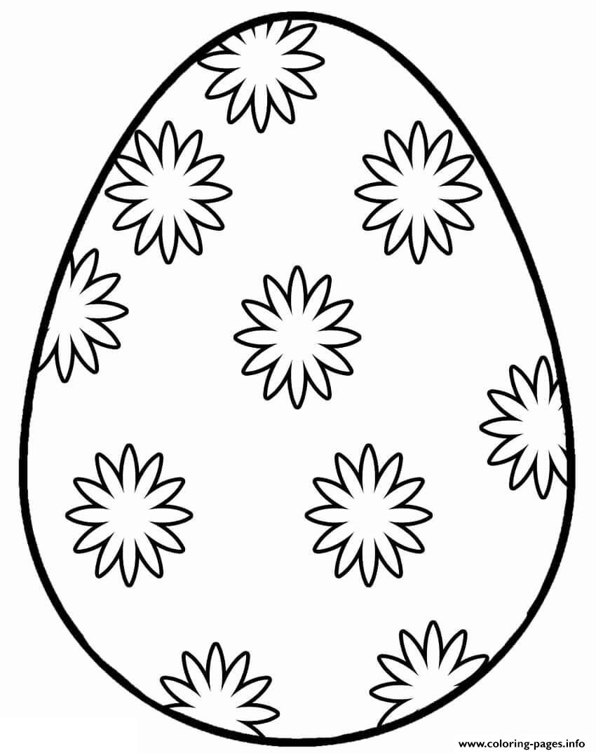 Easy Simple Egg For Easter coloring