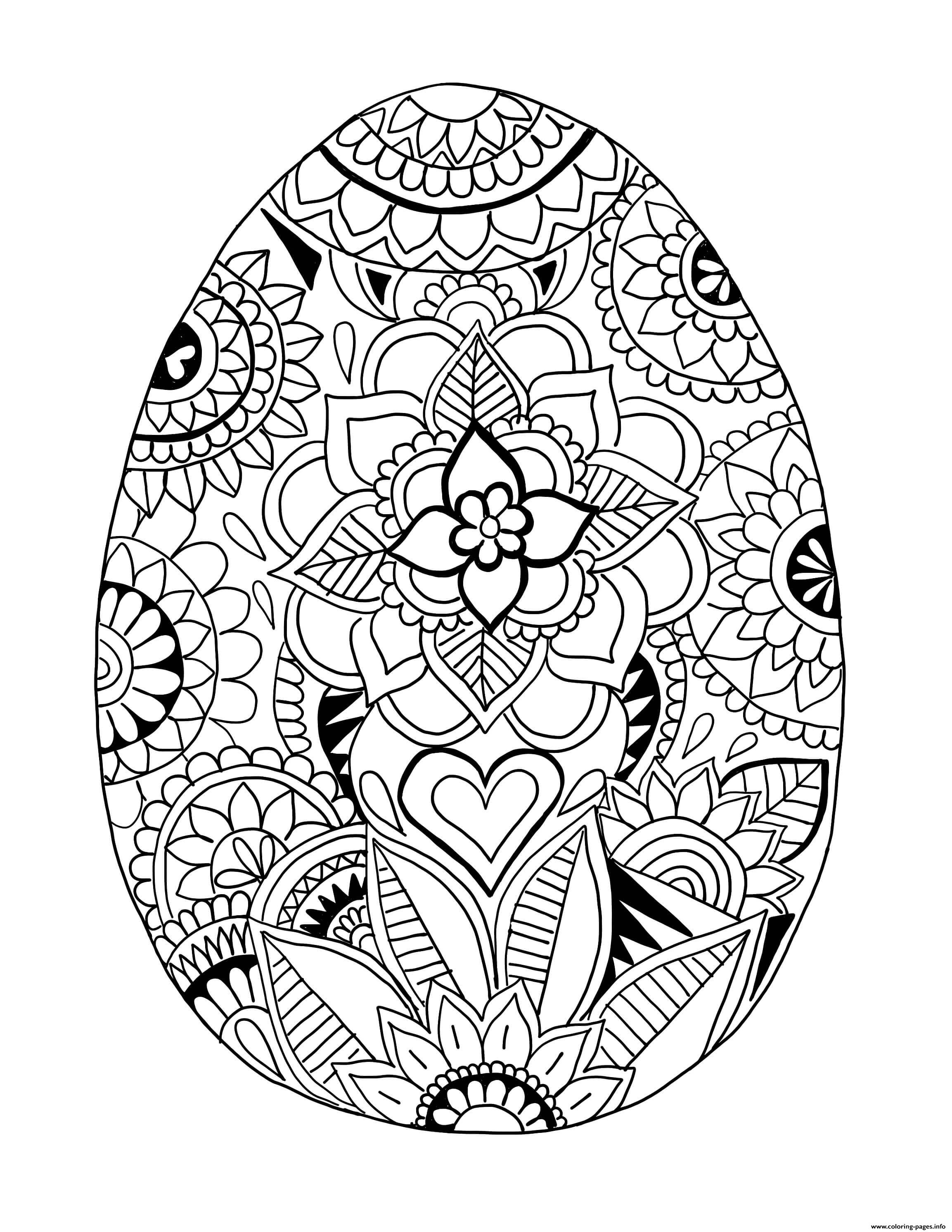 Mandala Easter Egg coloring