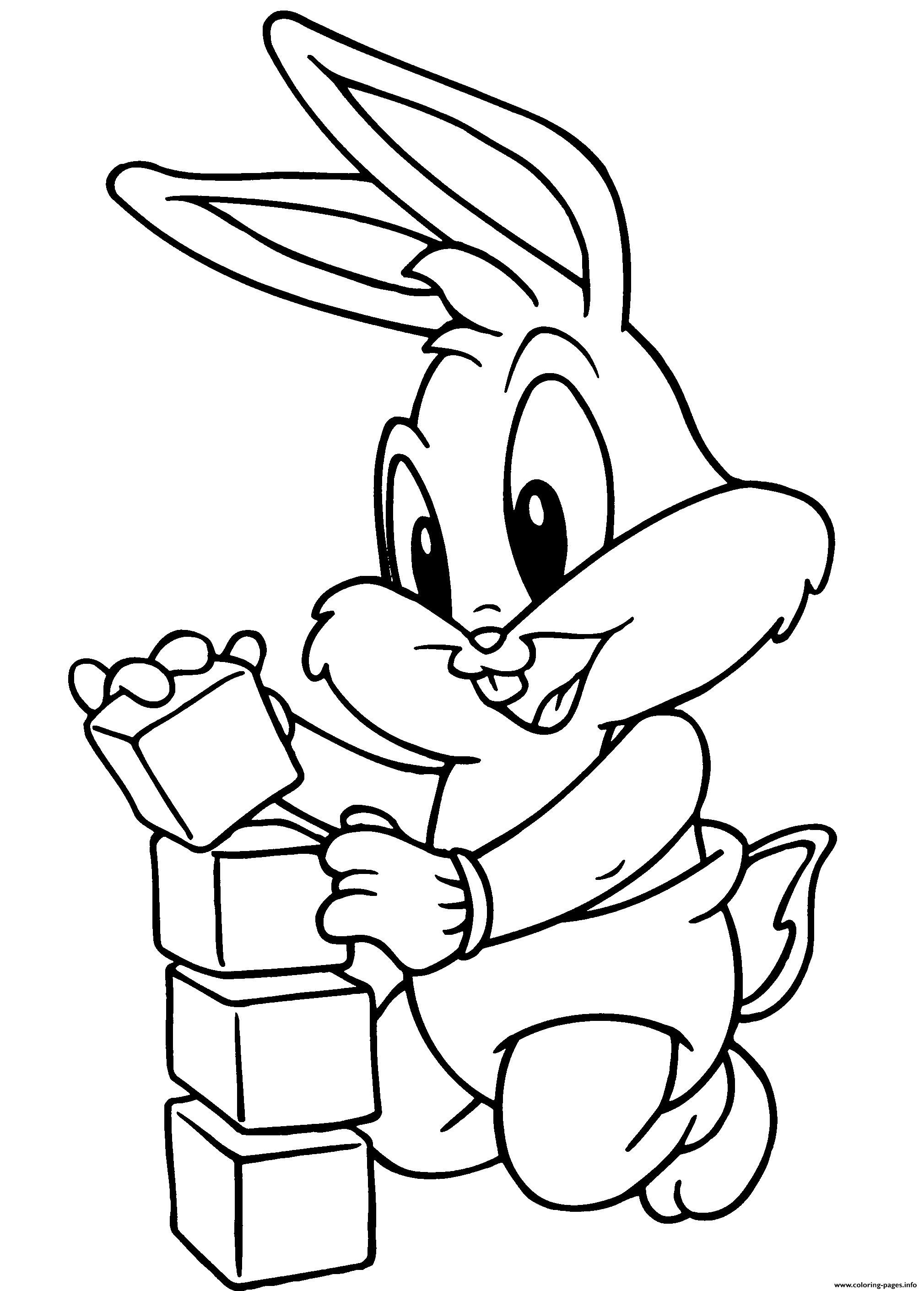 Bunny Baby Looney Tunes Coloring Pages Printable