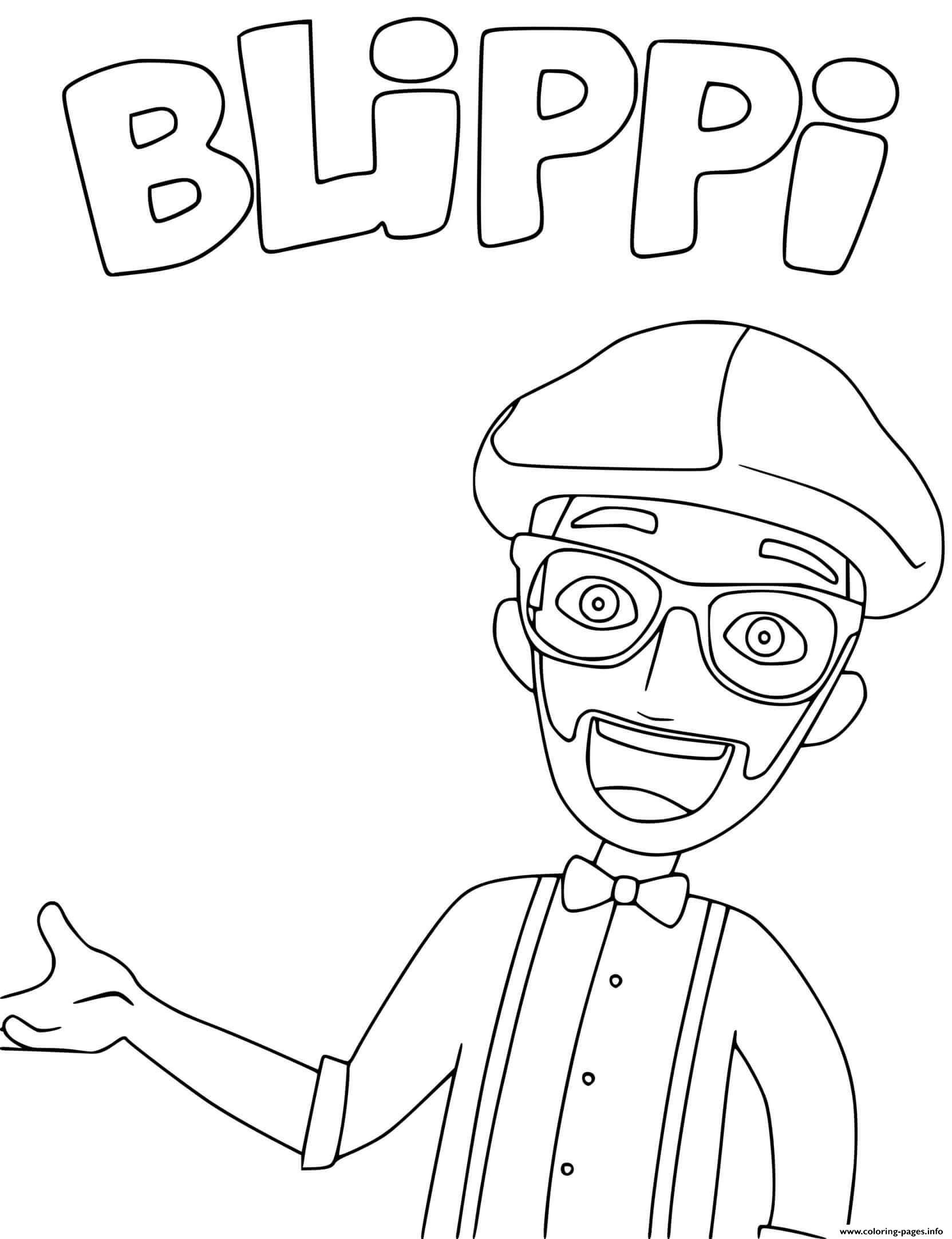 Printable Blippi Coloring Pages Customize and Print