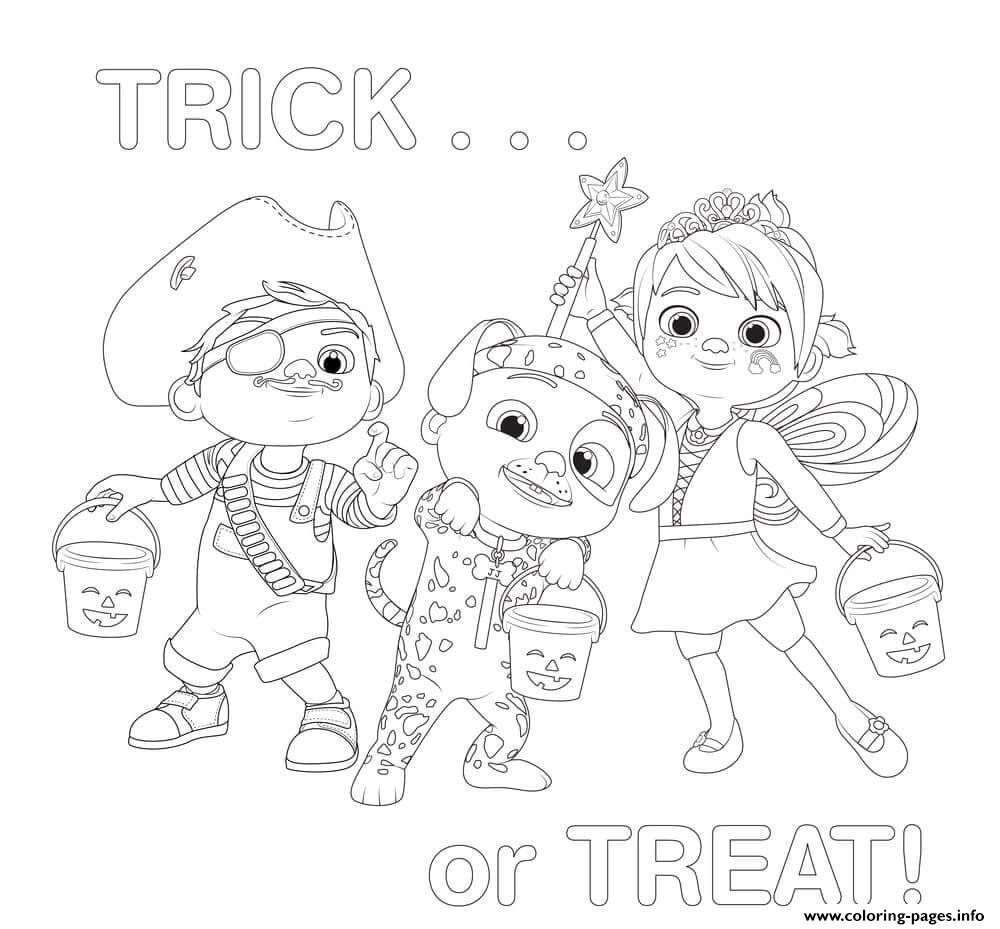 Cocomelon Halloween Trick Or Treat coloring