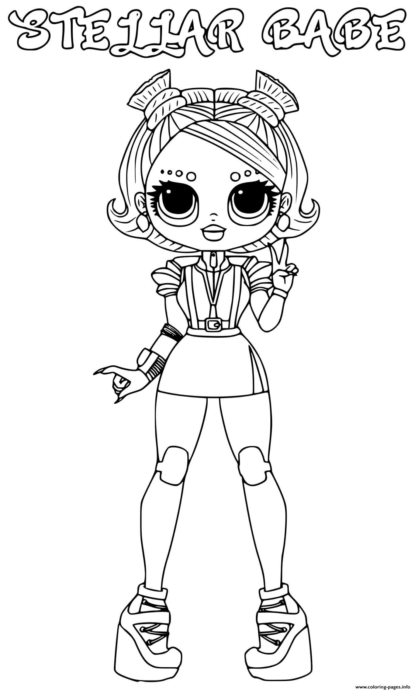 Stellar Babe Lol Omg Coloring Pages Printable