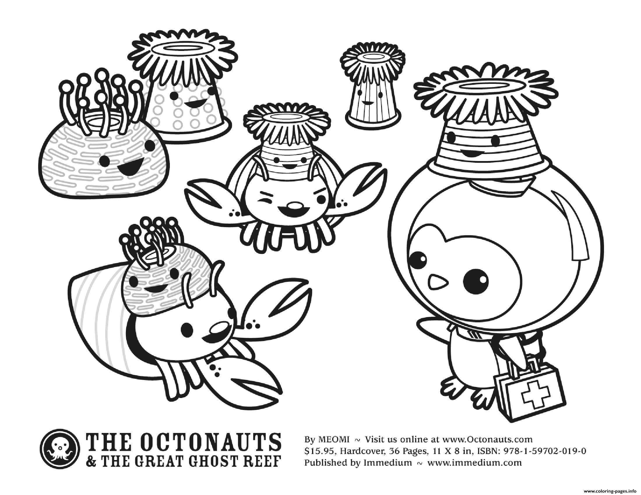 Anemone Hat Party Octonauts coloring