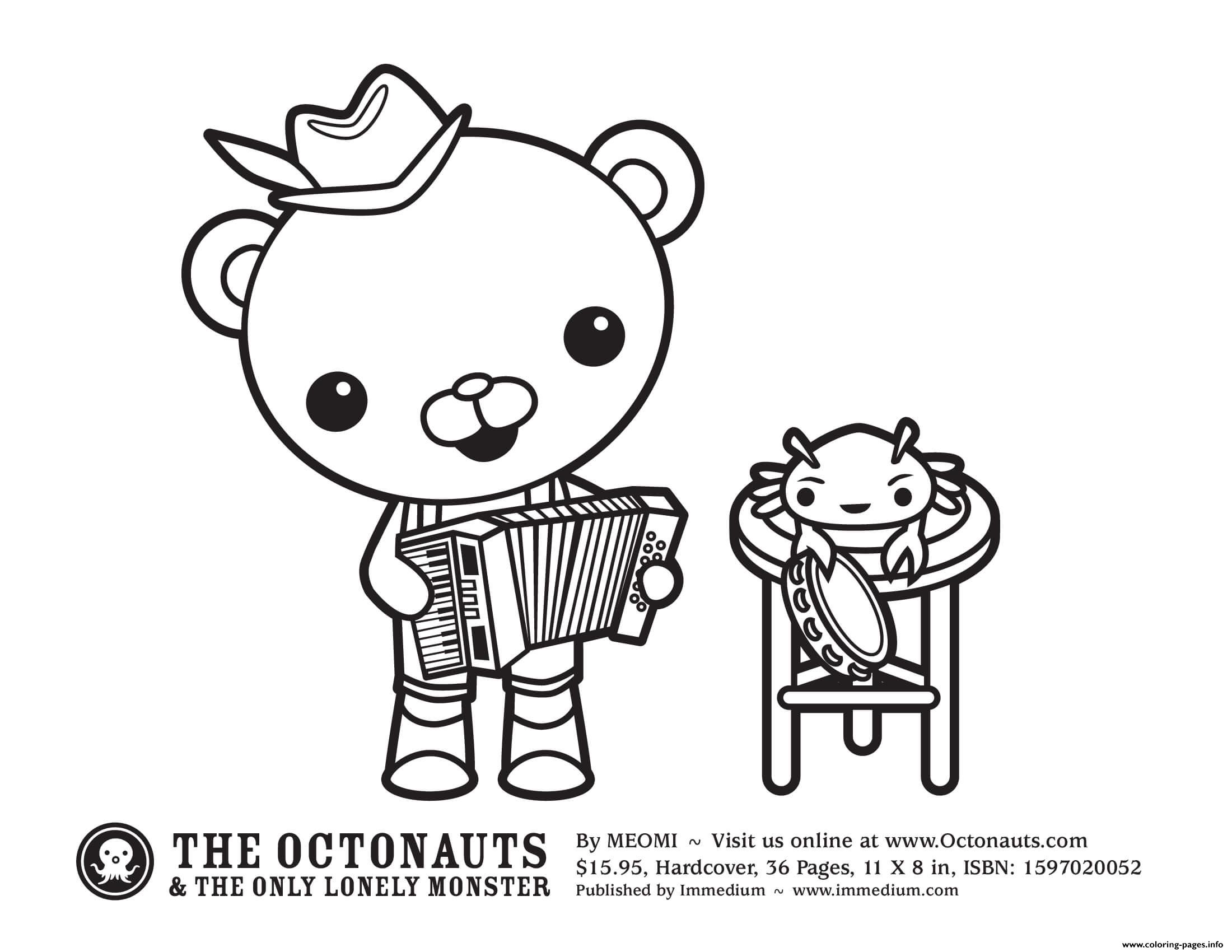 Captain Barnacles Old Time Band Octonauts coloring
