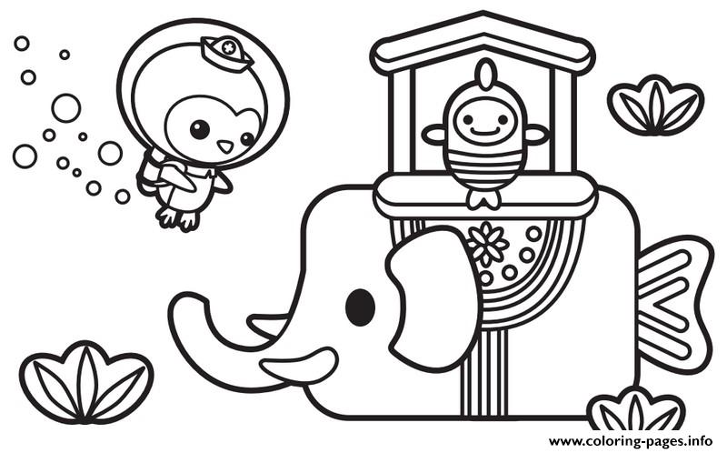 Elephant De Mer Octonautes Explorateur Sous Marins coloring