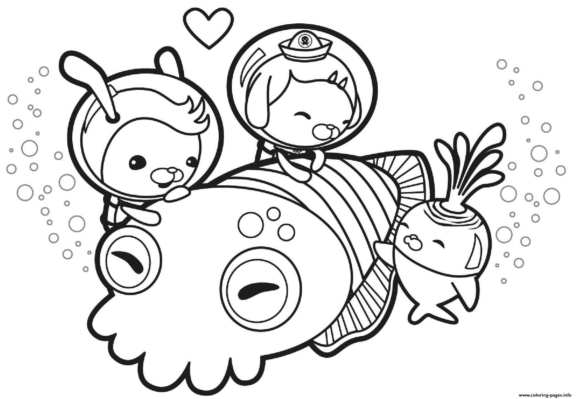 Cuddle With A Cuttlefish Octonauts coloring