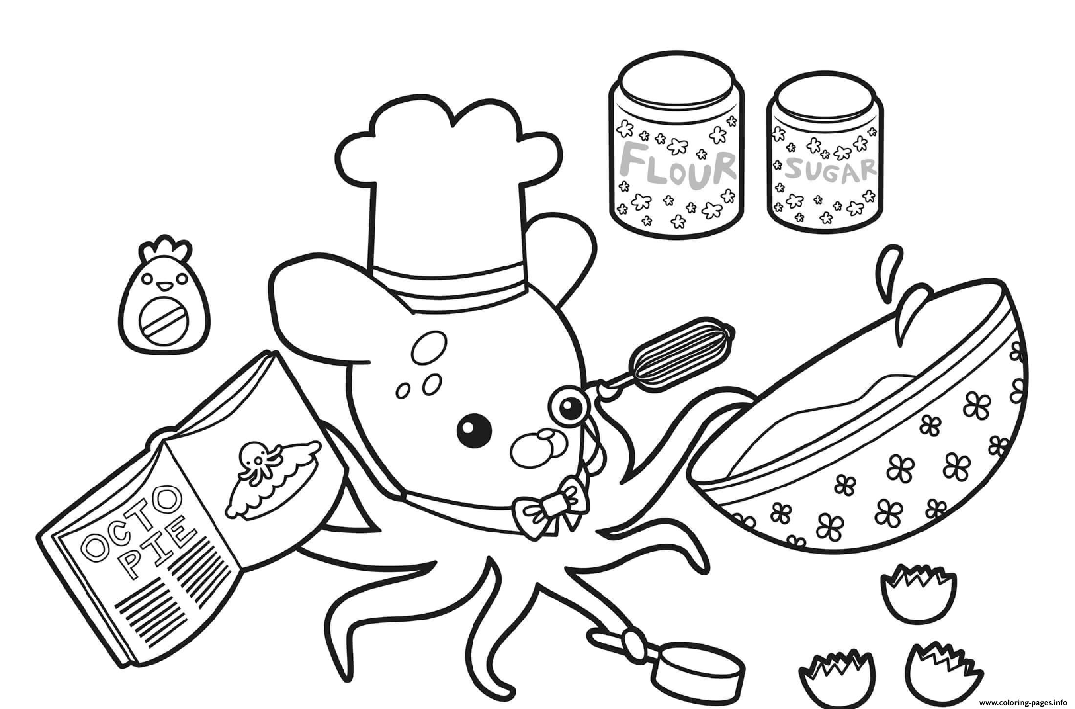 Baking With Professor Inkling Octonauts coloring