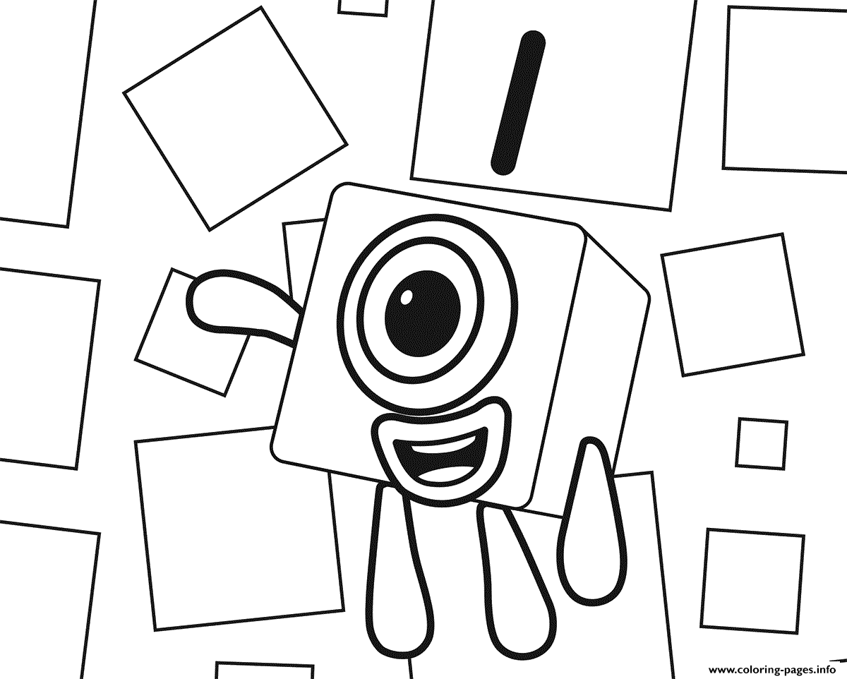 six coloring page numberblocks