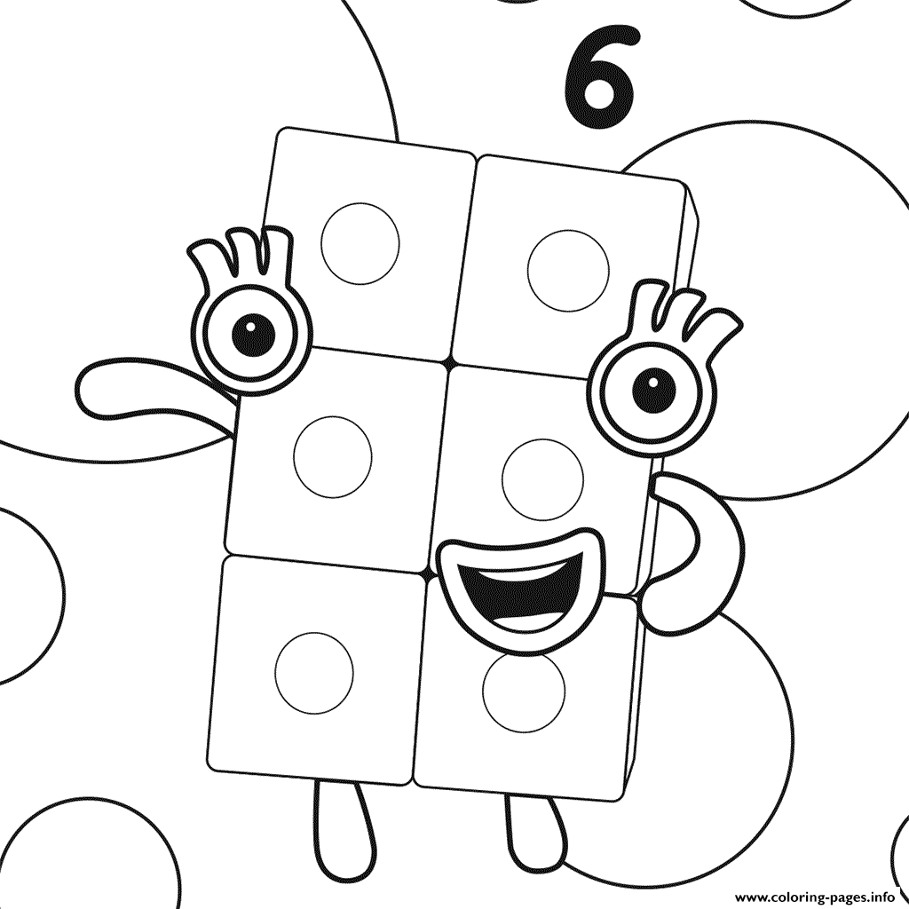 Downloading Numberblocks Number 6 Coloring Pages Printable For Free At 
