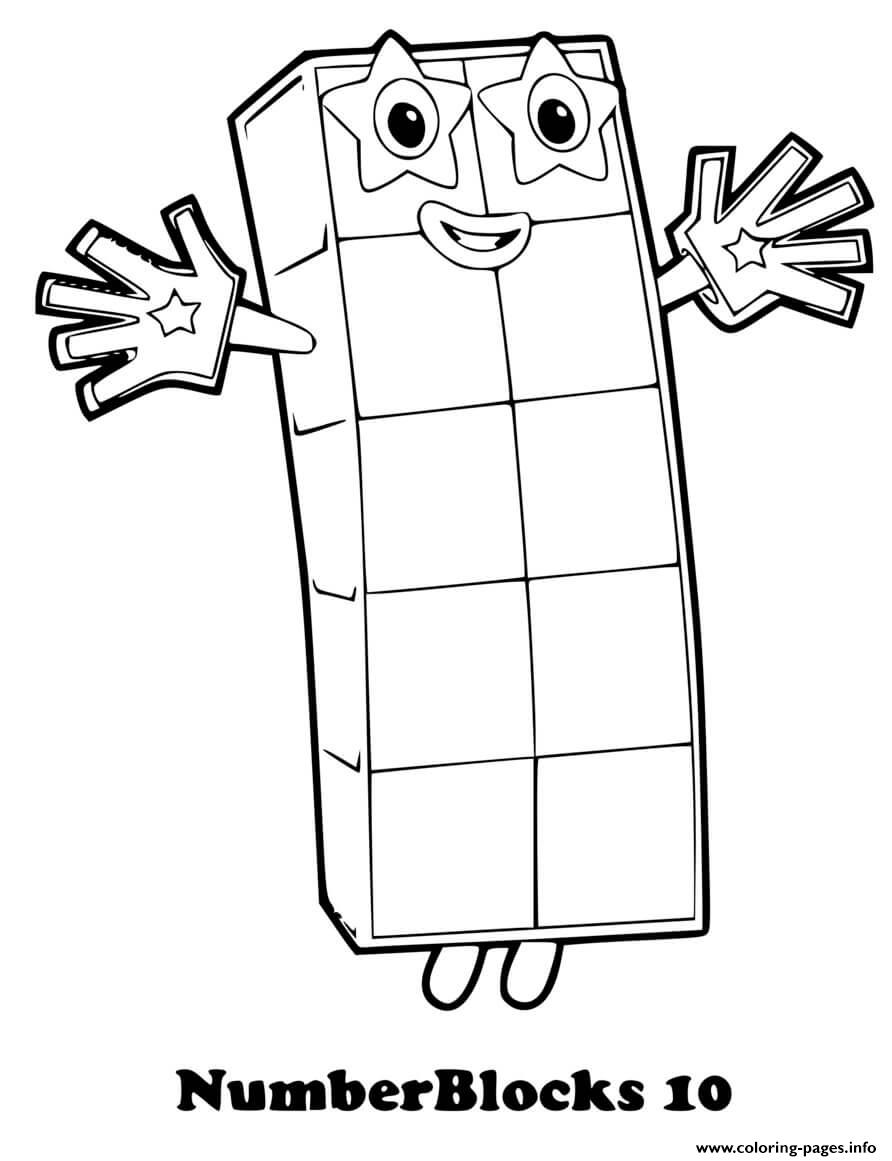 Numberblocks Number 10 Ten Coloring Pages Printable | Images and Photos ...