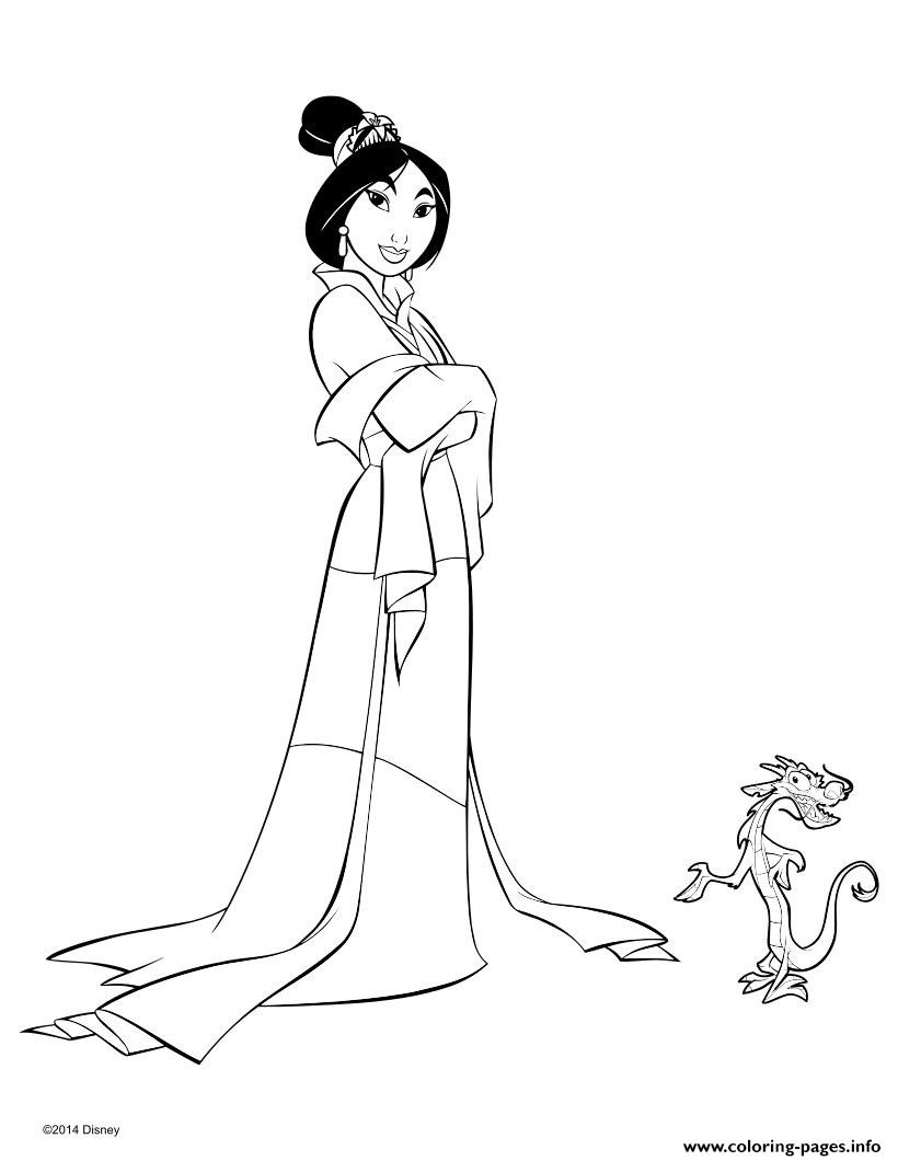 Mulan Activity Disney Princesses Coloring page Printable