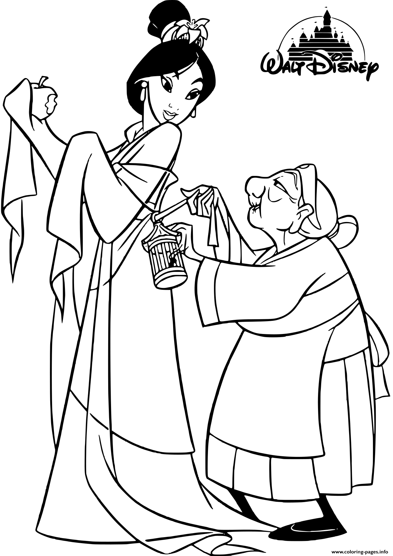 Disney Princess Mulan coloring