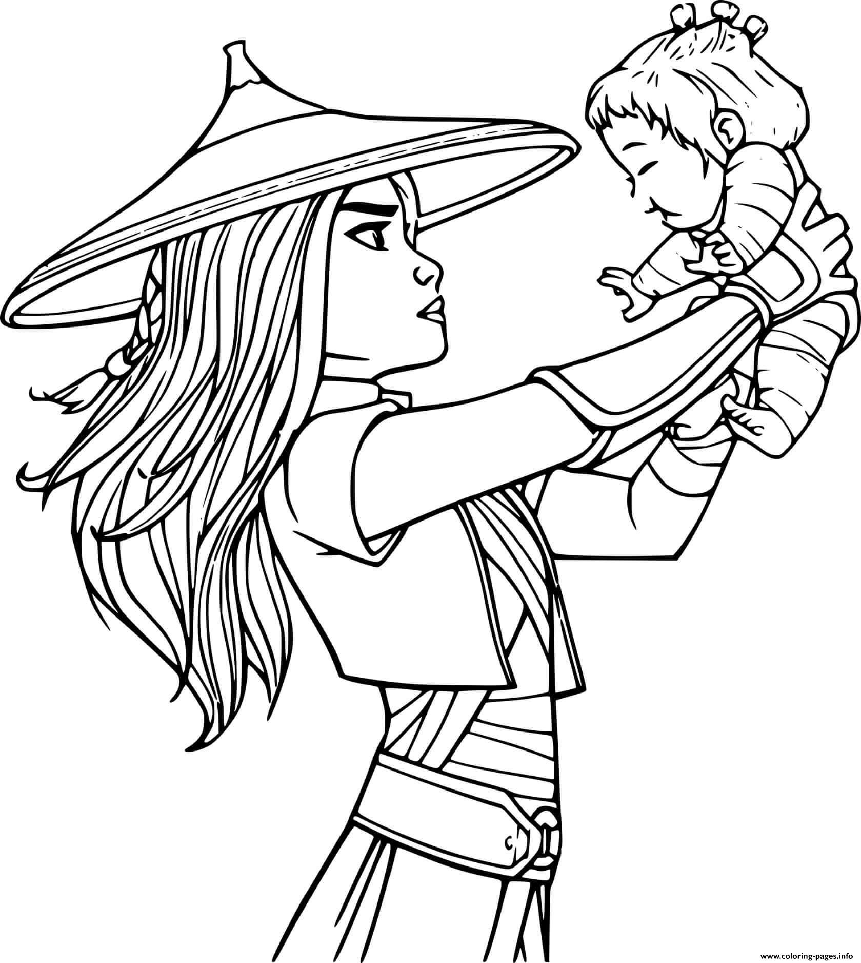 Disney Raya Coloring Pages Coloring Pages