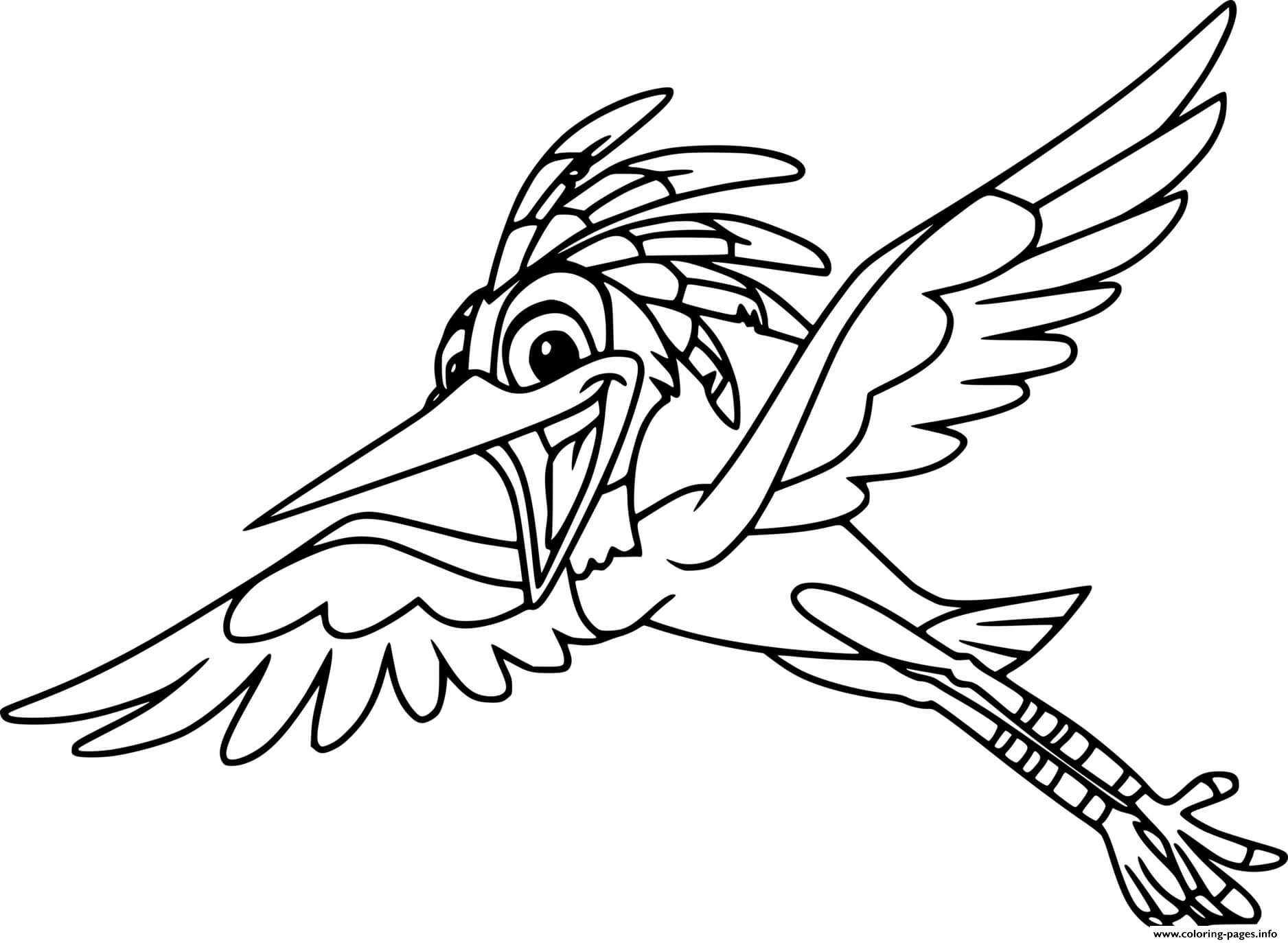 Ono Egret Flying coloring pages