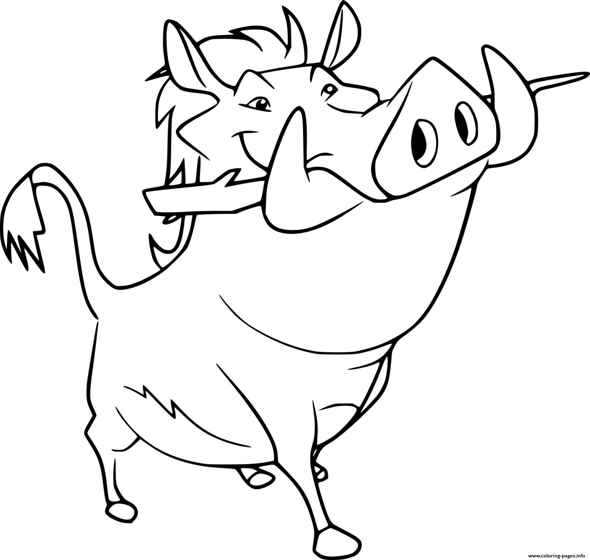 Pumbaa From Lion Guard coloring