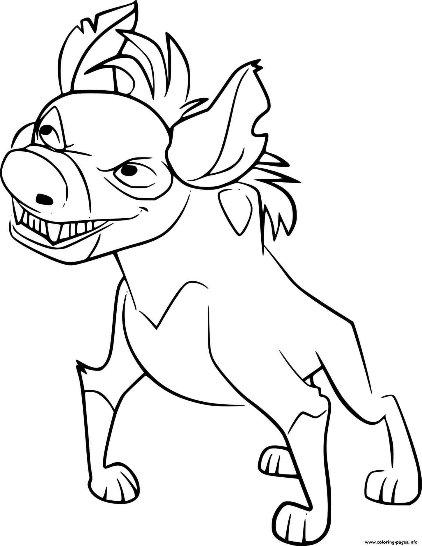 Hyena Clipart Coloring Pages Animal Hyenas Spotted Cliparts Scary Clip ...