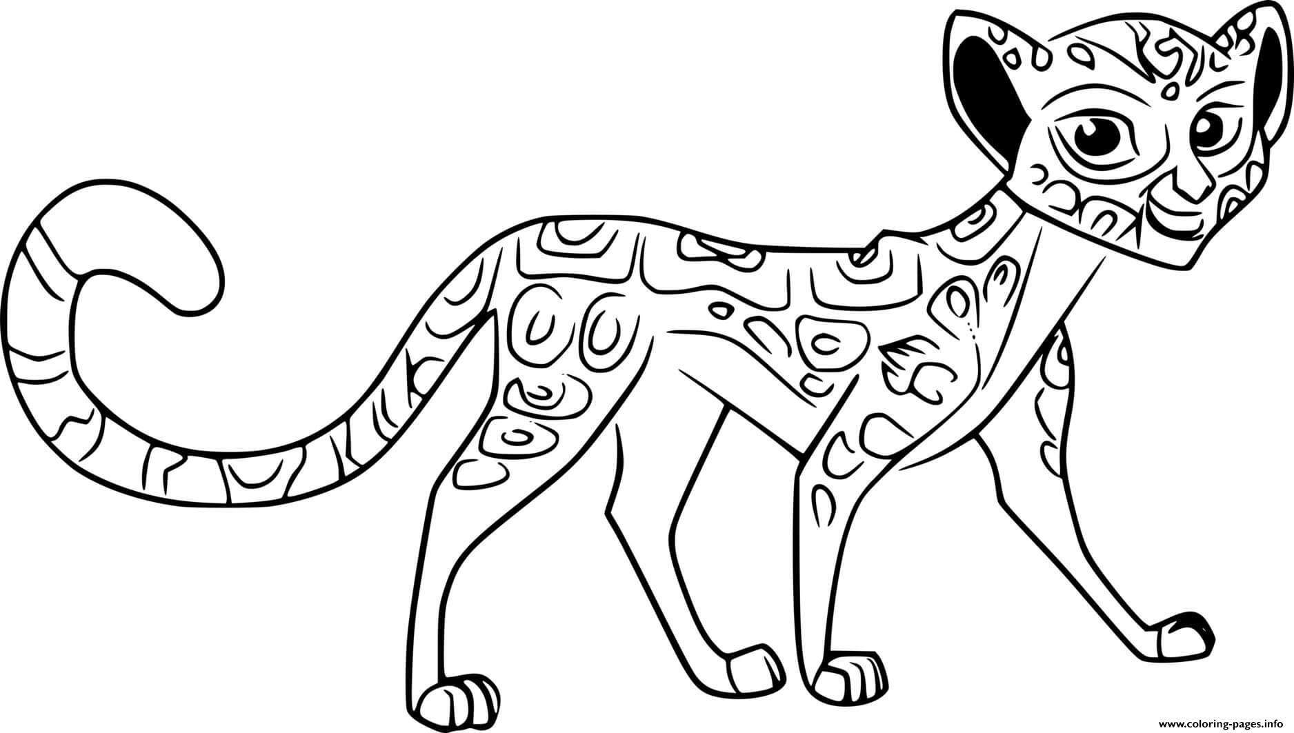 Fuli Cheetah Coloring page Printable