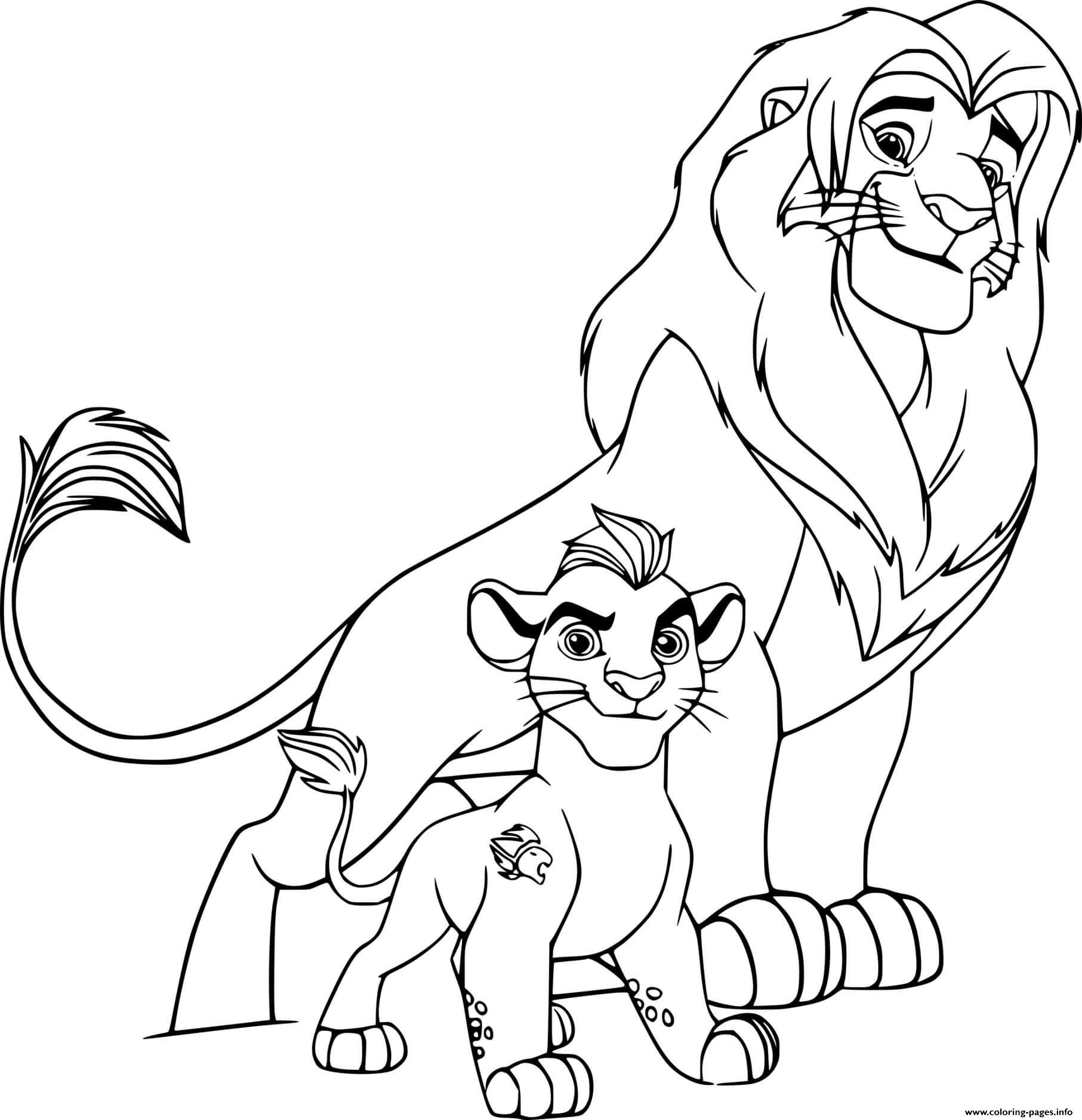 Simba And Kion coloring