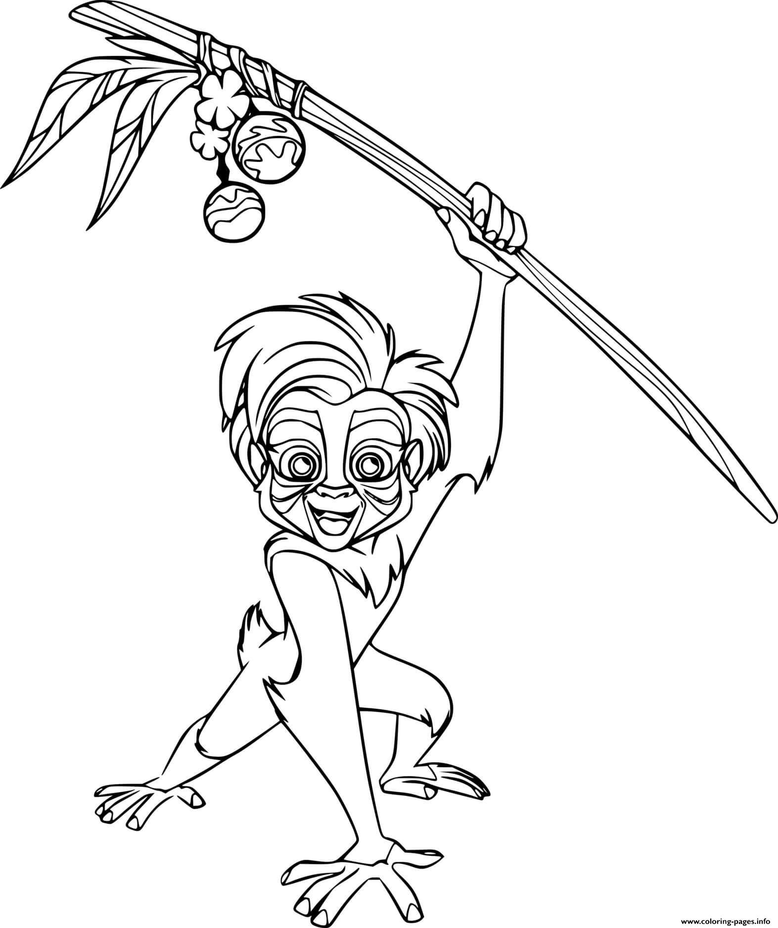 Young Rafiki coloring pages