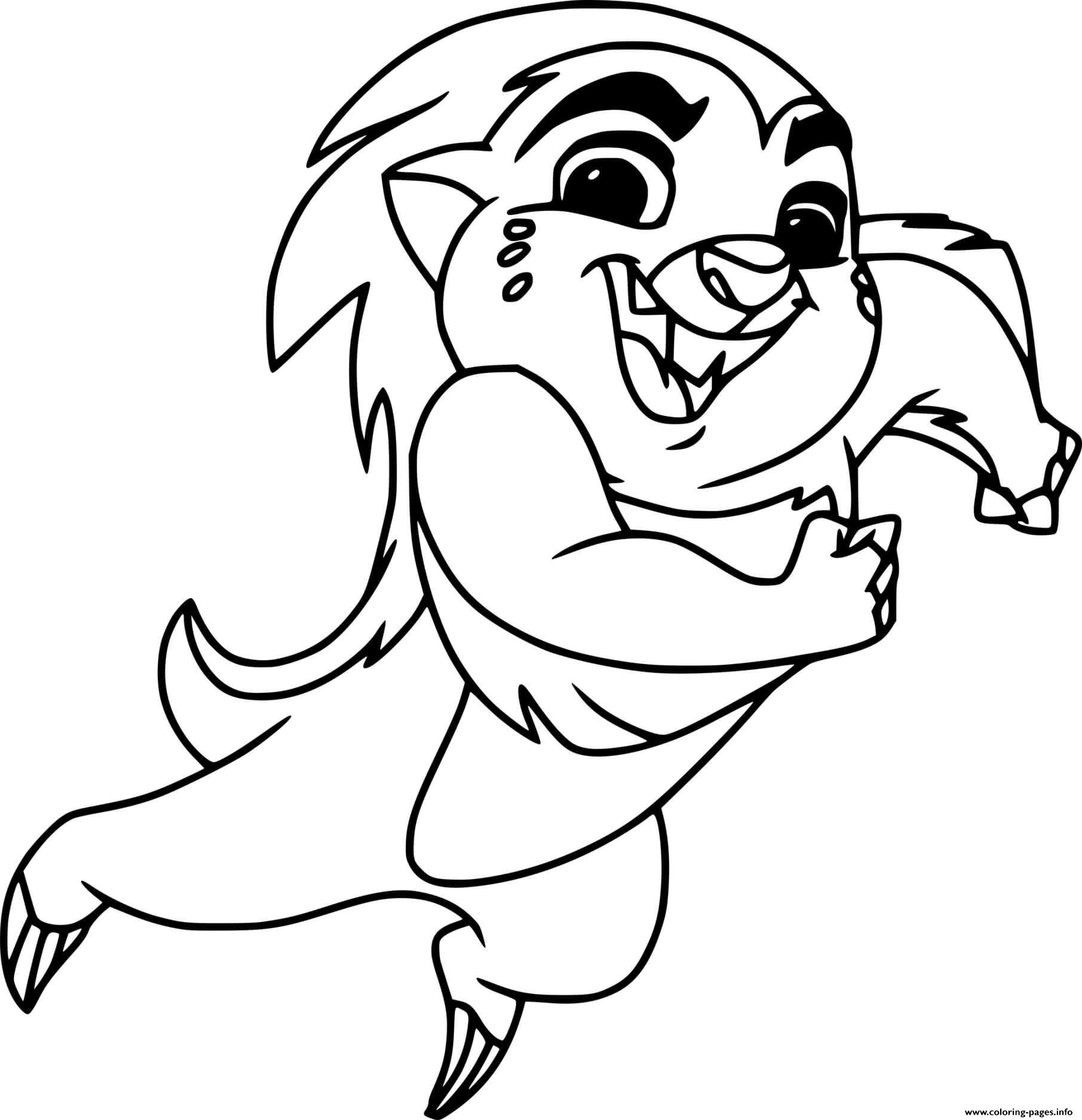 Bunga Running coloring pages
